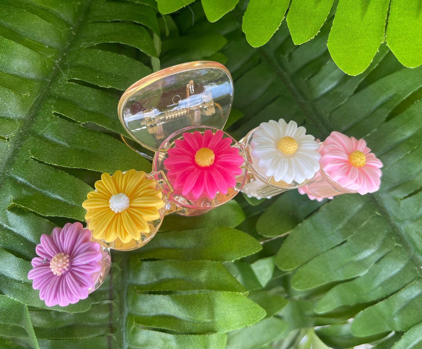 Pastel Colored Flower Hairclip for Women. Spring Hair Clips