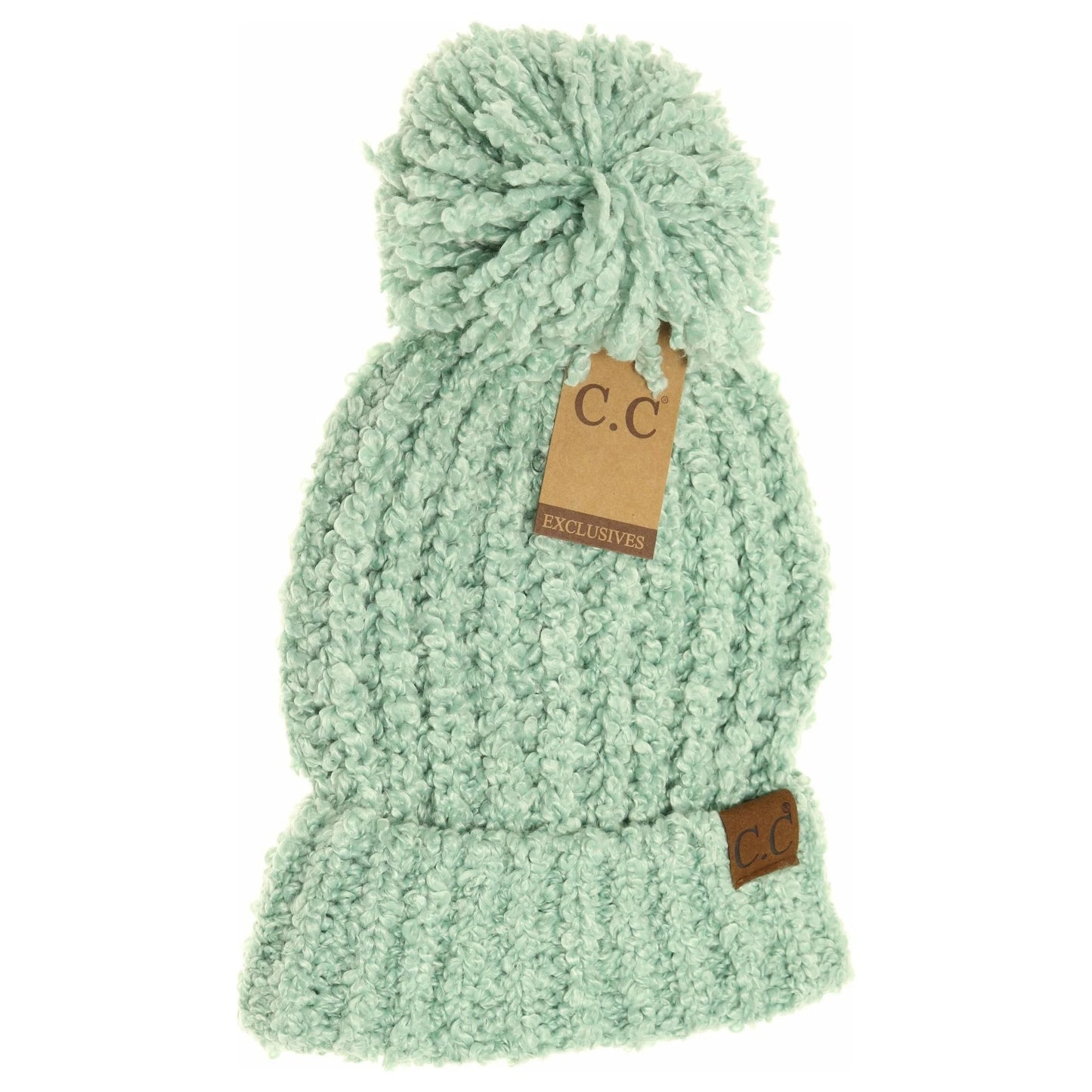 Chenille Pom CC Beanie