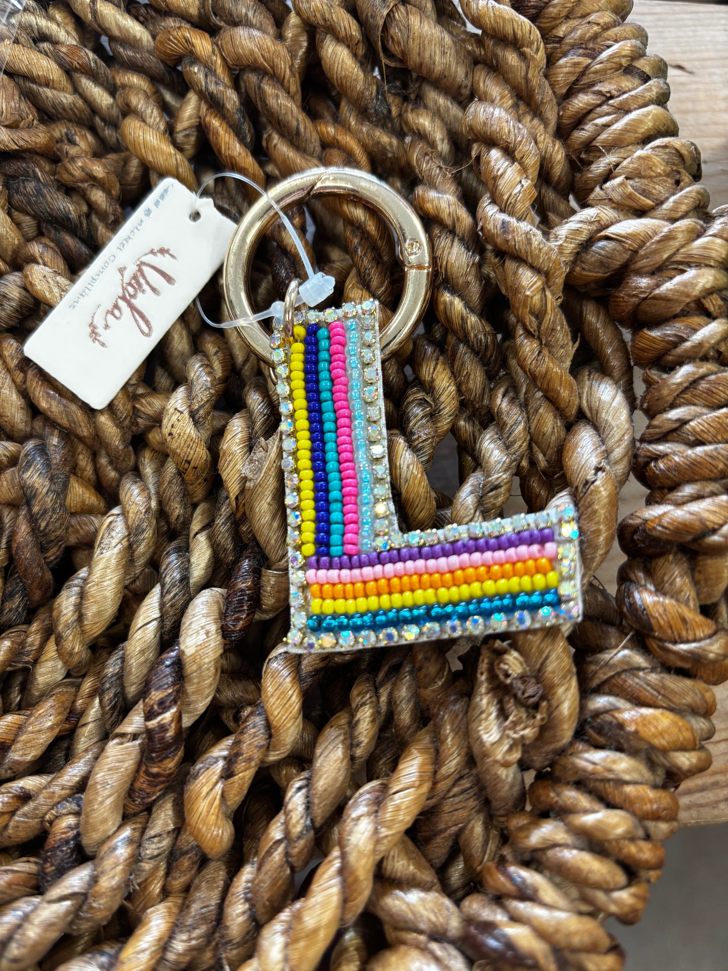 Color Your World Initial Keychain
