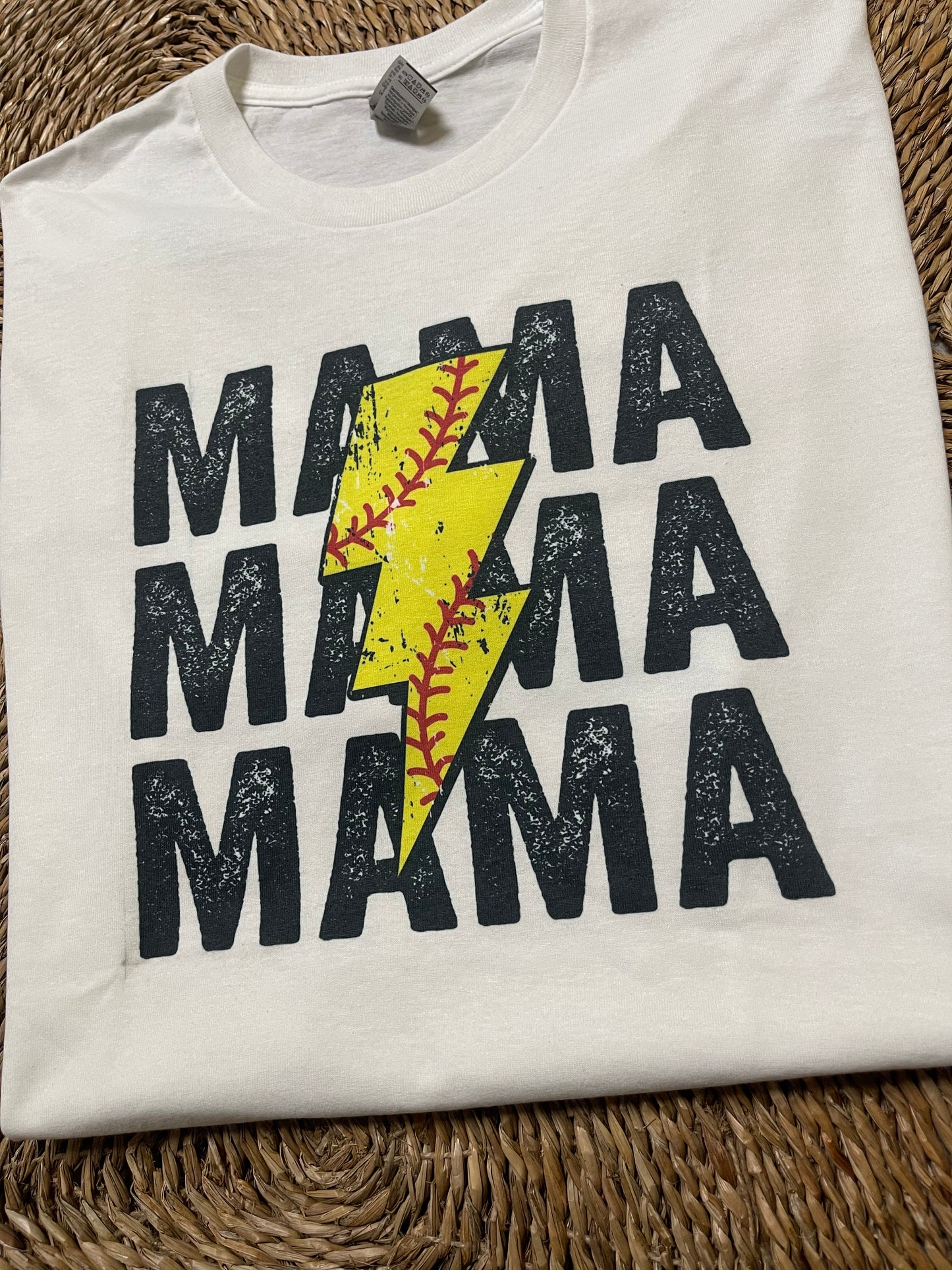 Lightening Bolt Softball Mama Tee (imperfect)