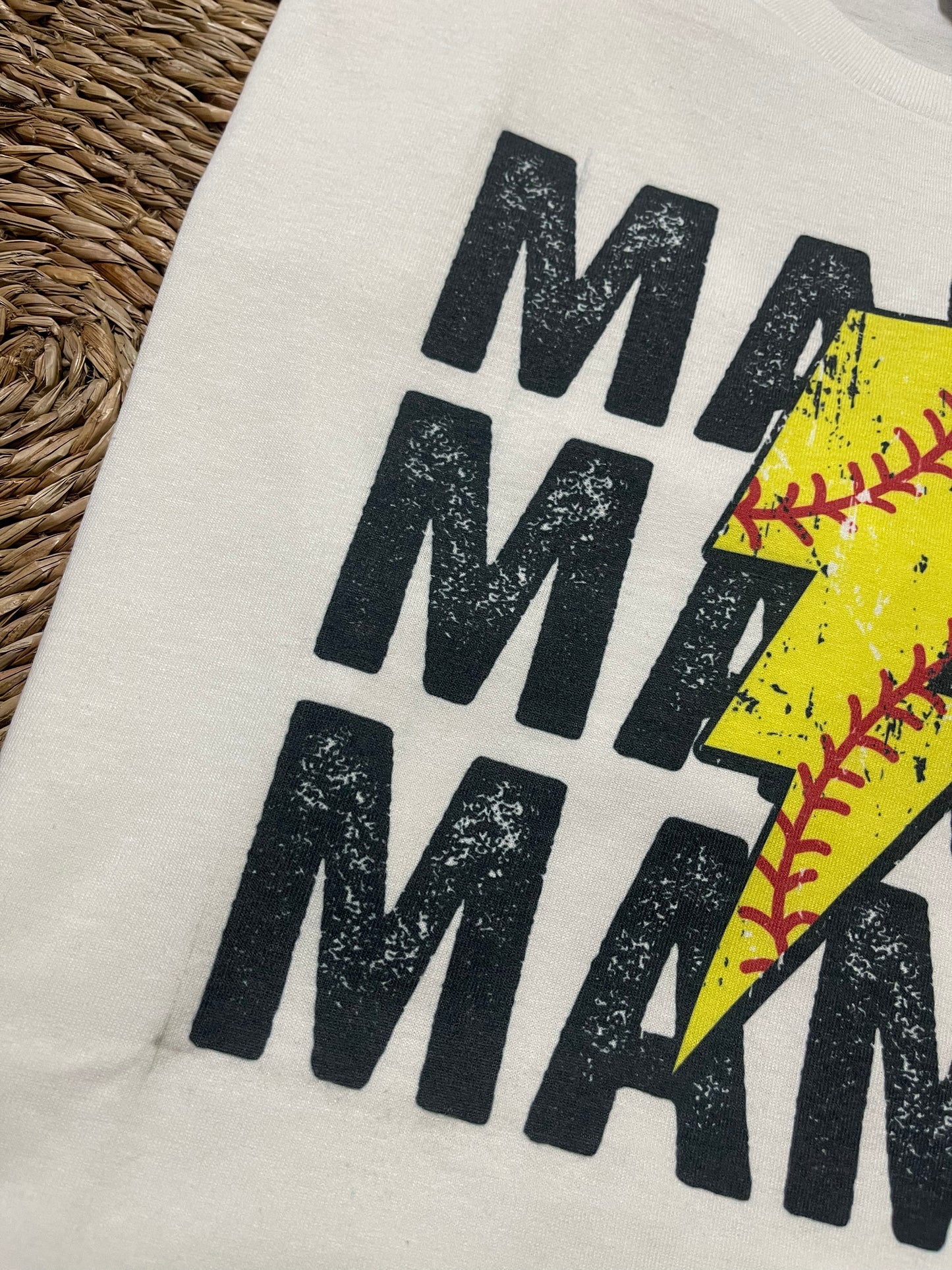 Lightening Bolt Softball Mama Tee (imperfect)