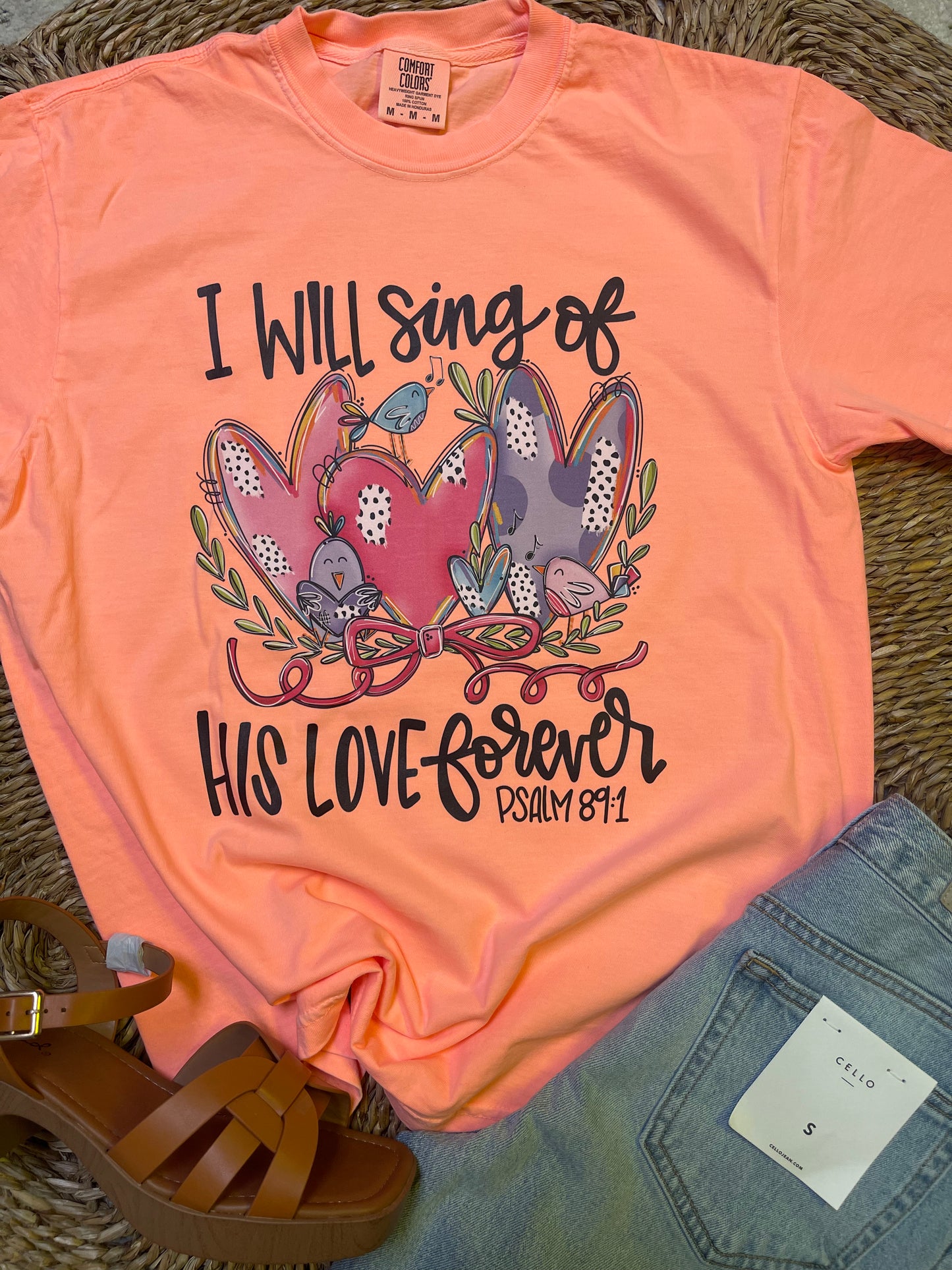 I Will Sing Of His Love Forever Comfort Color Tee