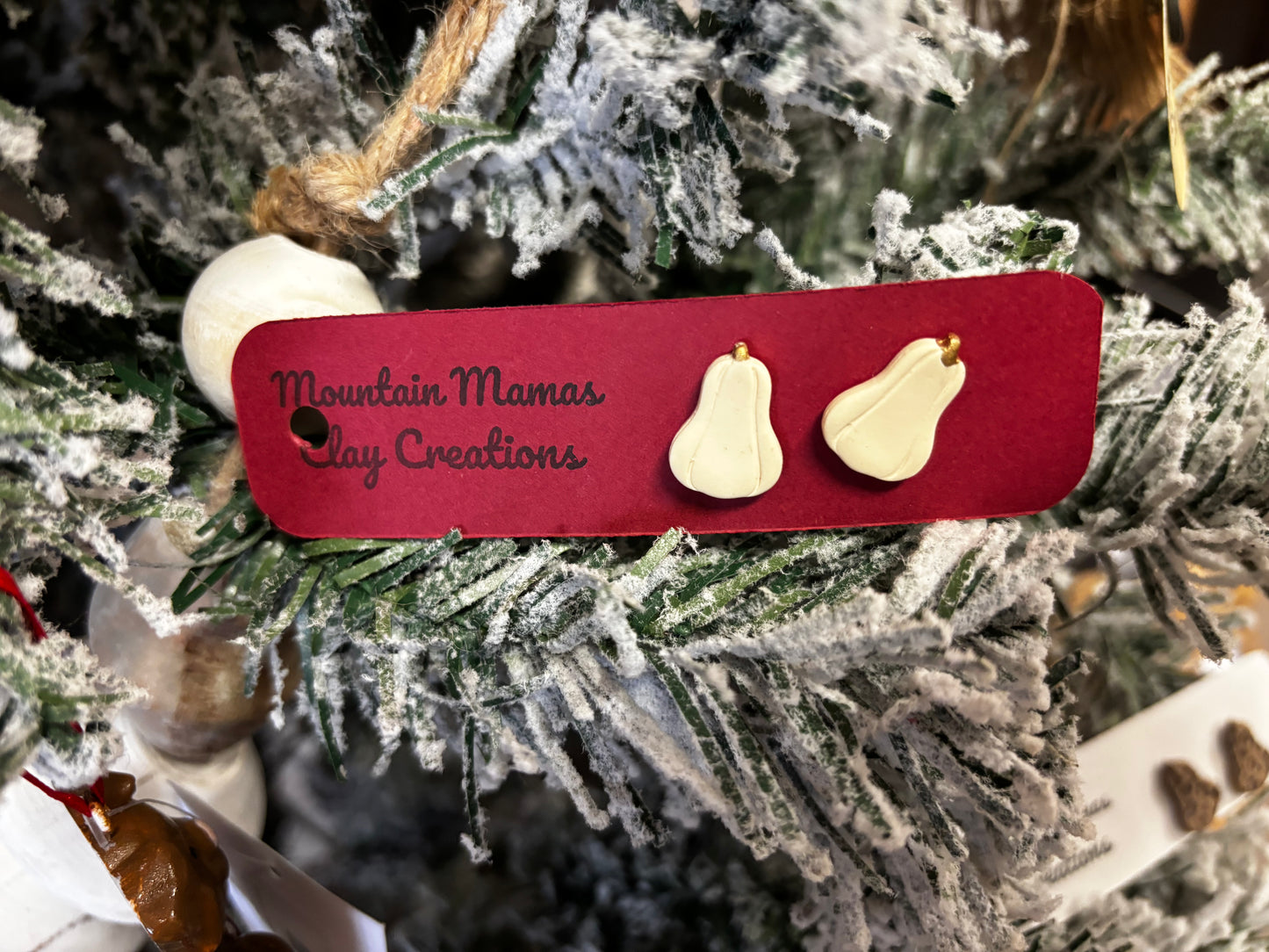 Clay Gourd Stud Earrings