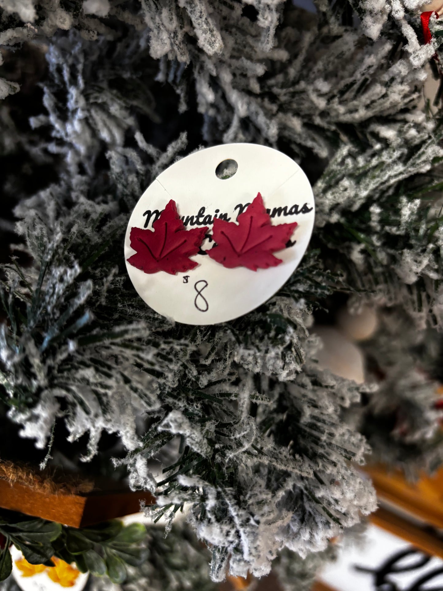 Clay Leaf Stud Earrings