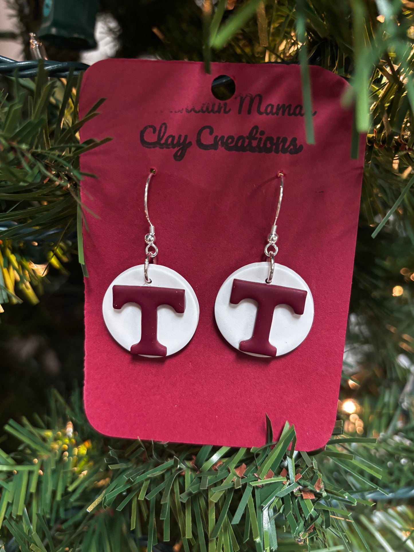 Clay Tellico Bears Dangle Earrings