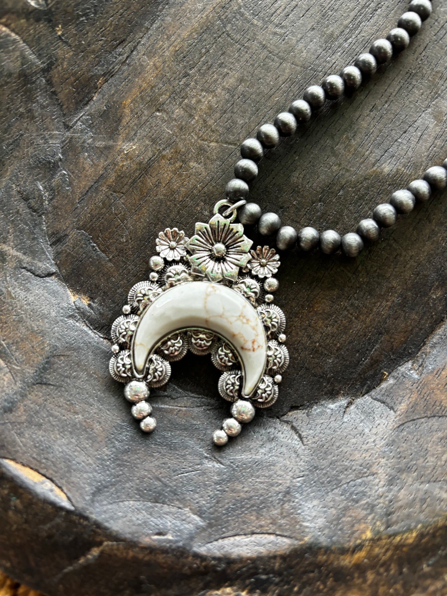 Floral Boho Western Stone Necklace