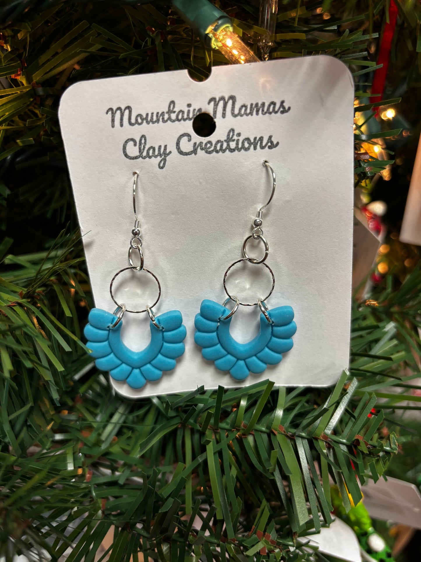 Clay Fan Dangle Earrings