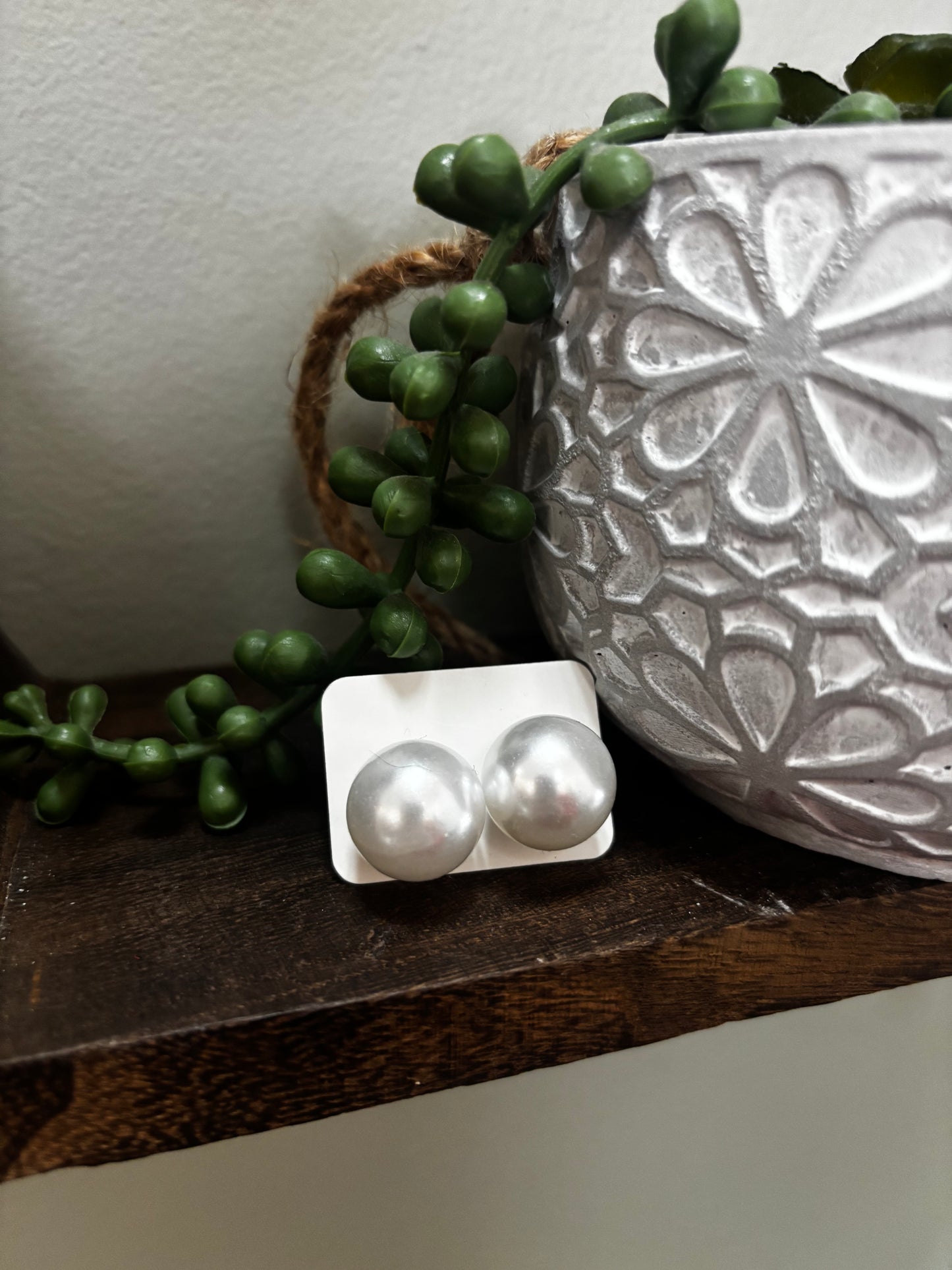 Double Faux Pearl Earrings