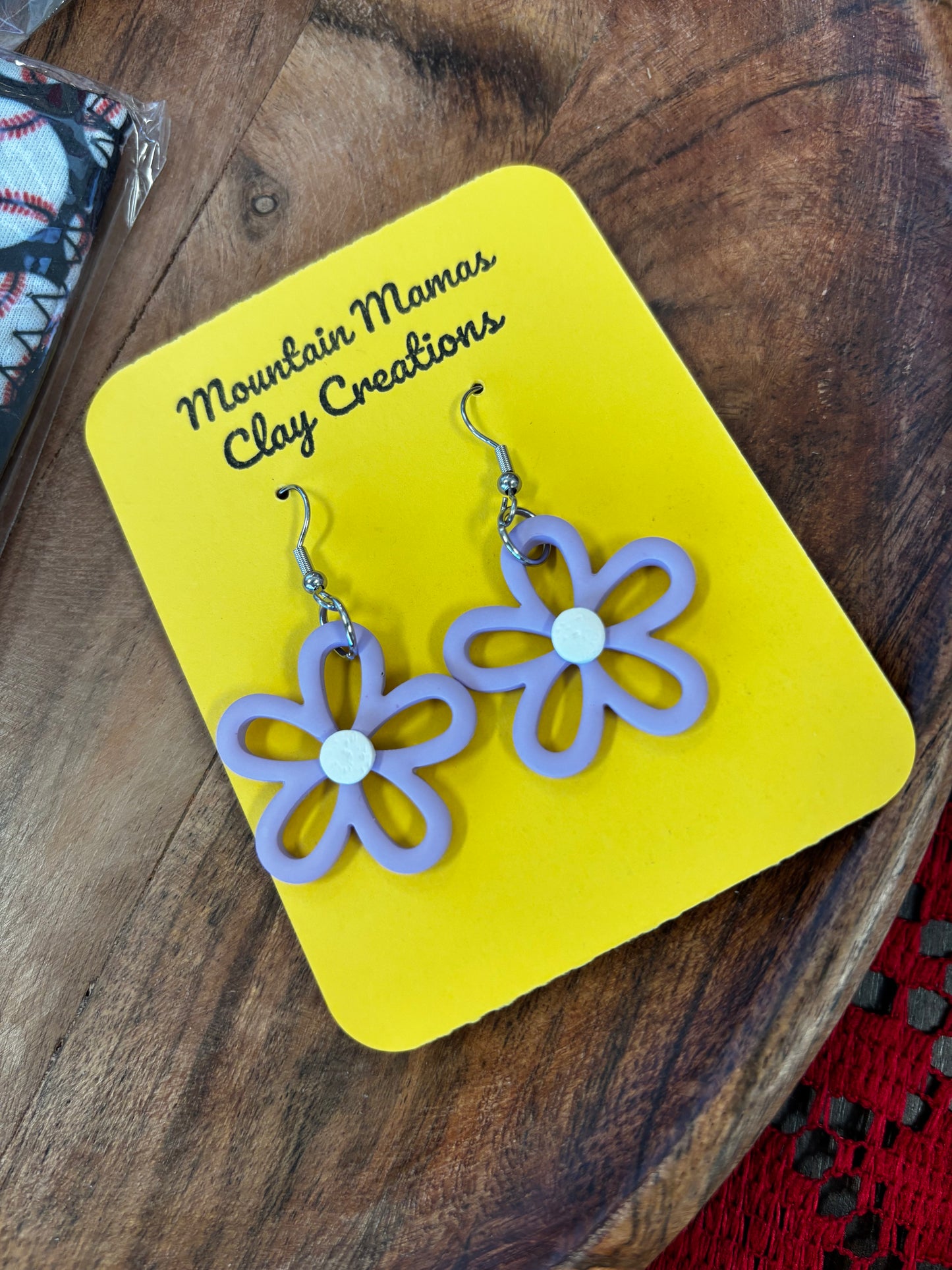 Stencil Daisy Clay Earrings
