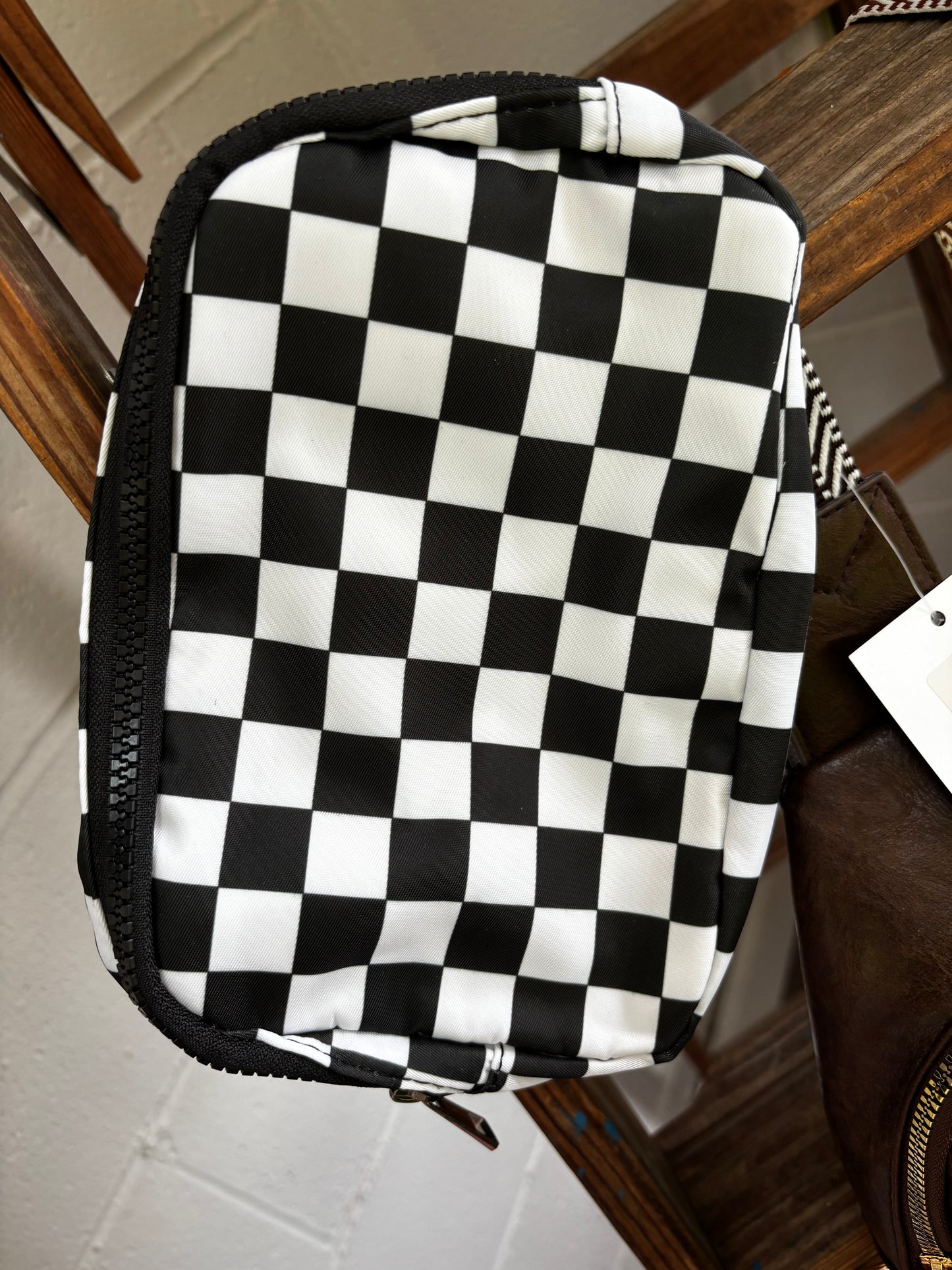 Small Checkered Belt Bag