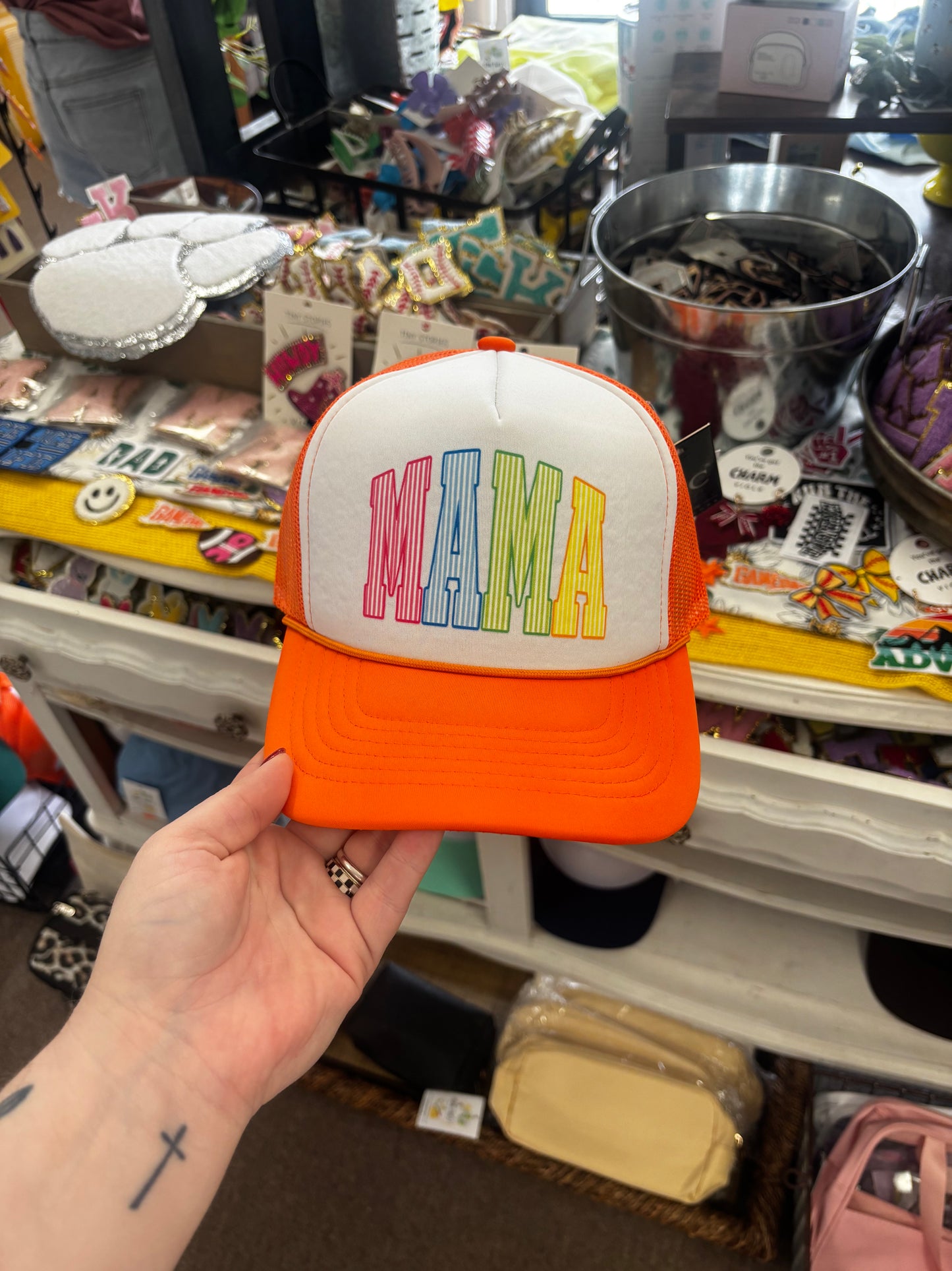 Stripe Mama Foam Trucker Hat