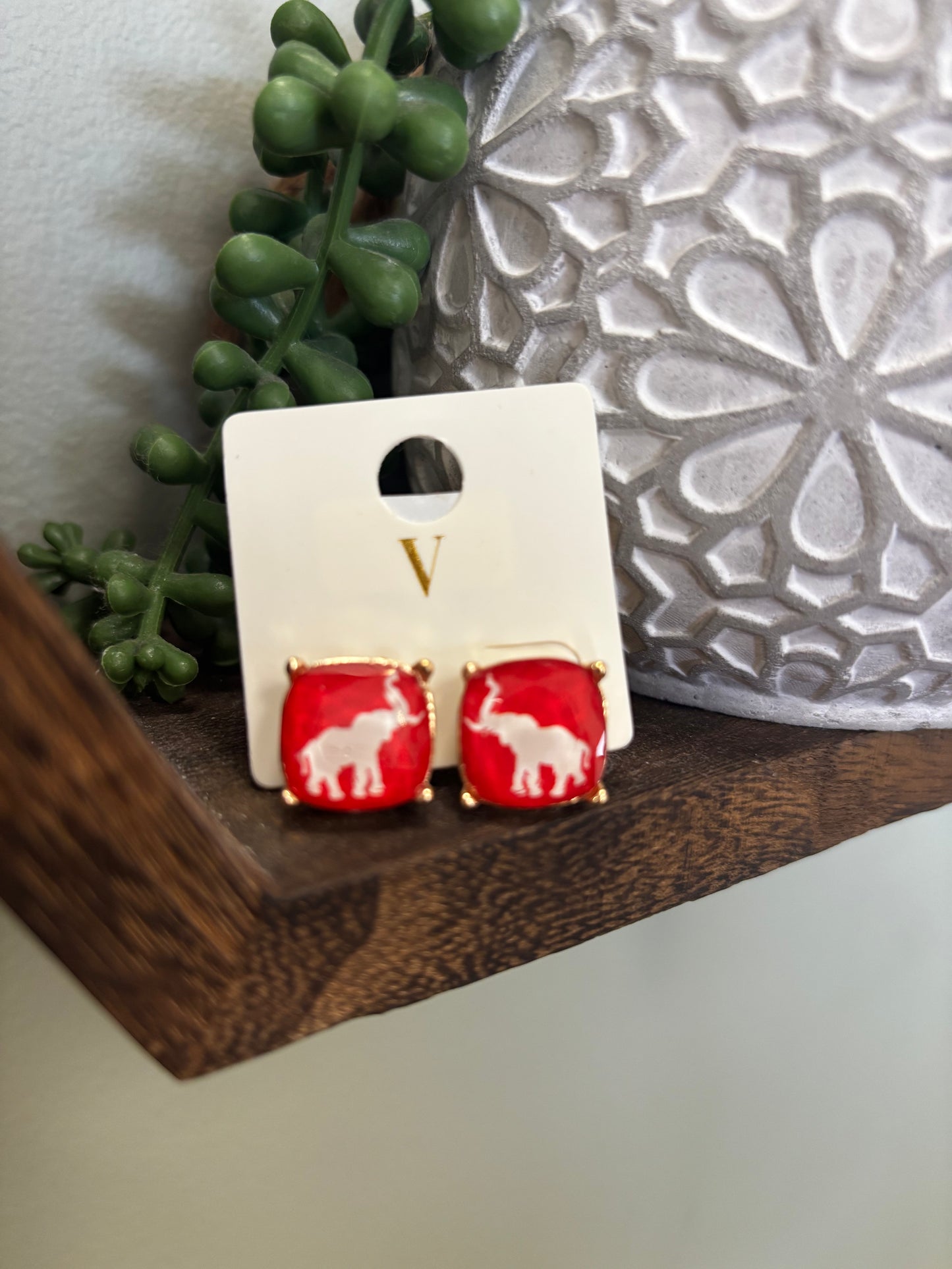College Football Stud Earrings