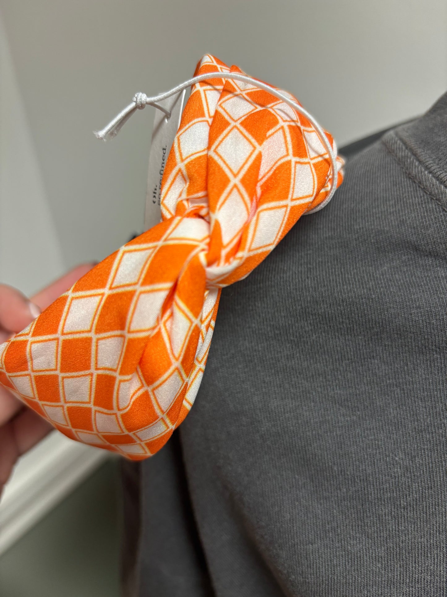 Orange and White Headband