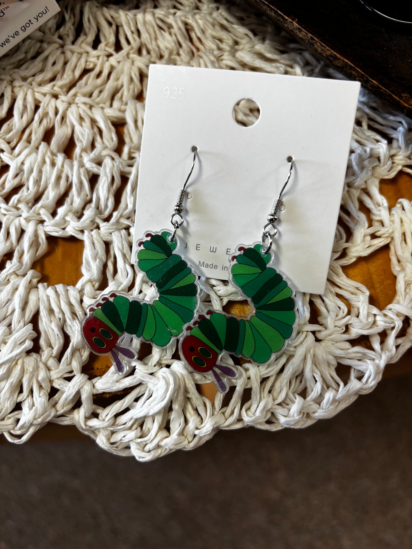 Acrylic Caterpillar Earrings