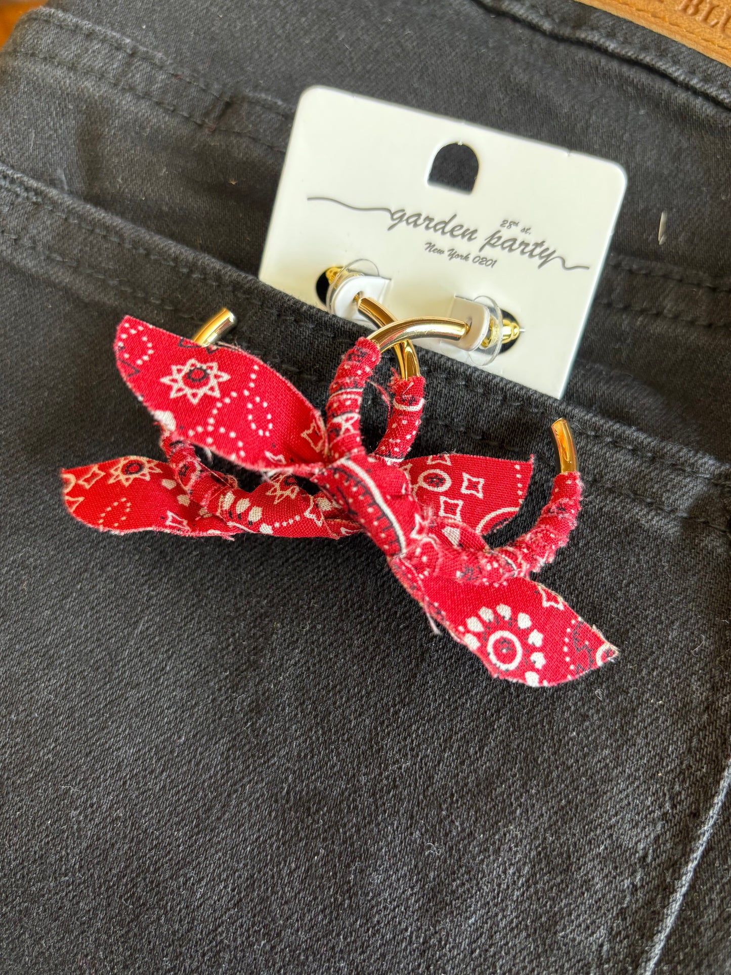 Bandana Hoop Earrings