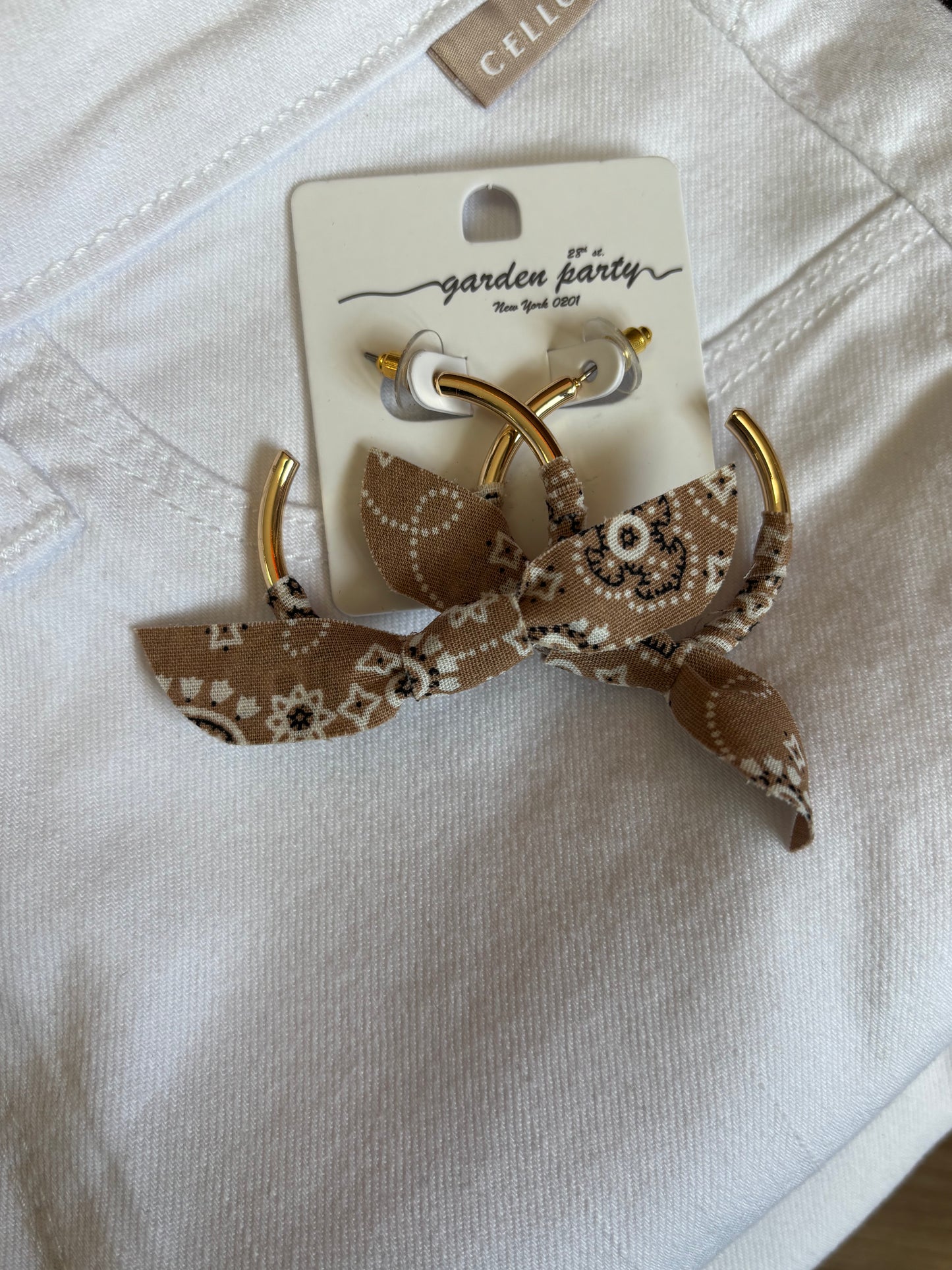 Bandana Hoop Earrings