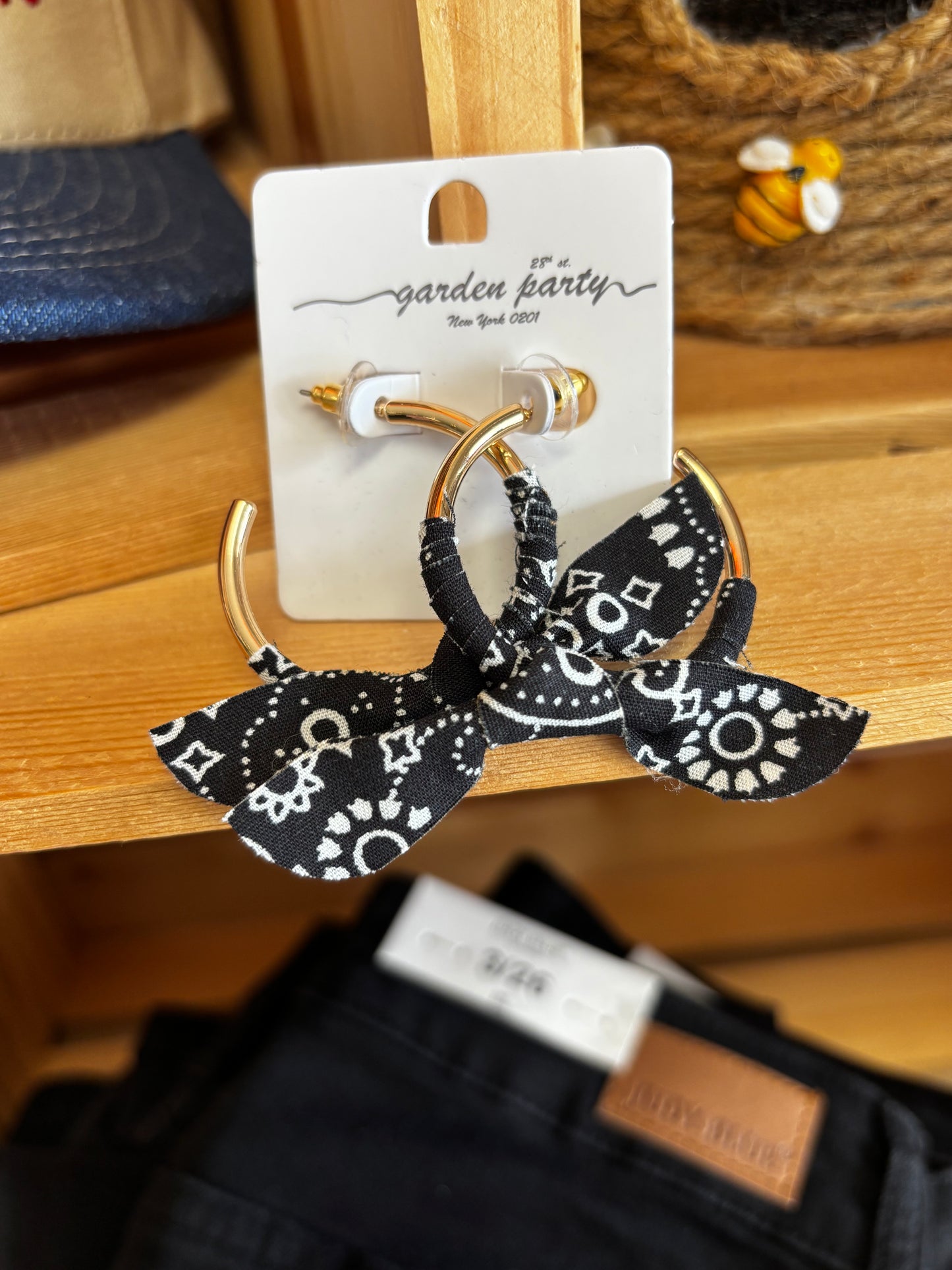 Bandana Hoop Earrings