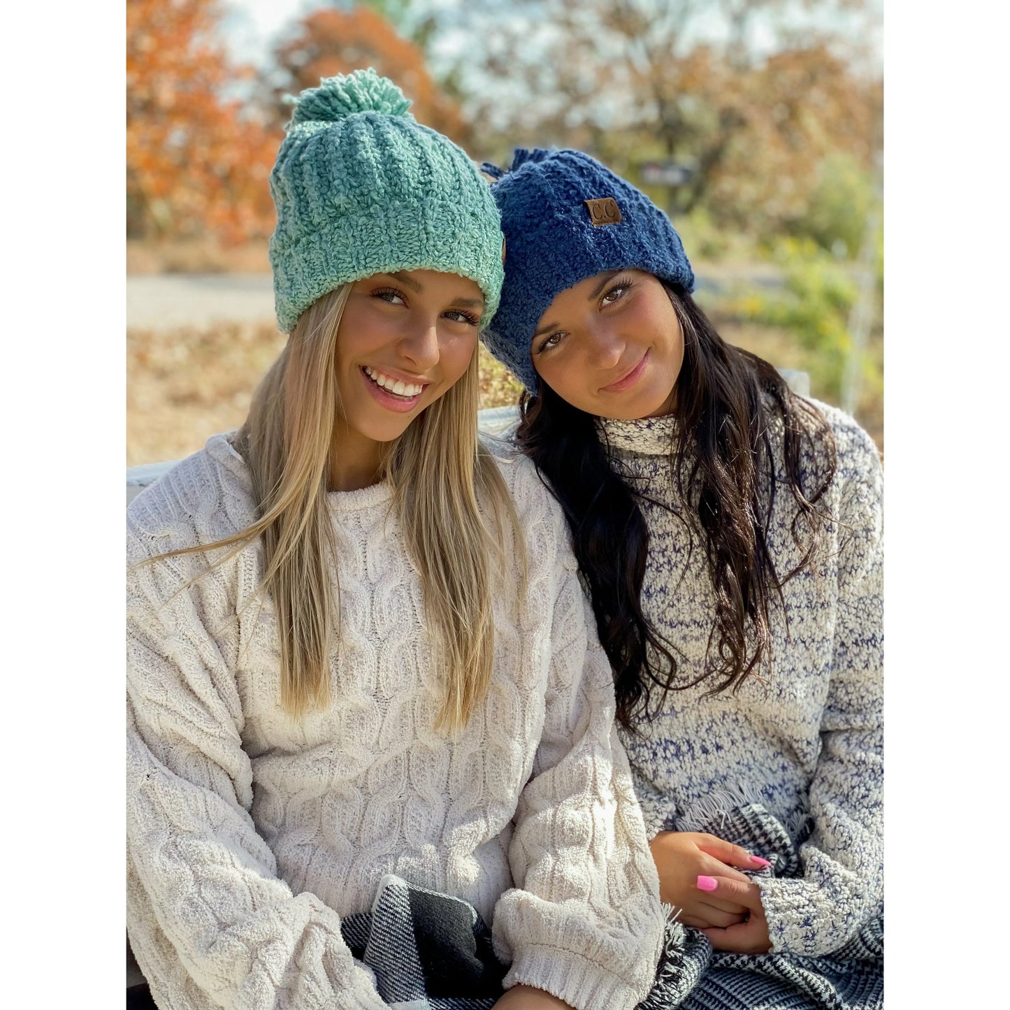 Chenille Pom CC Beanie