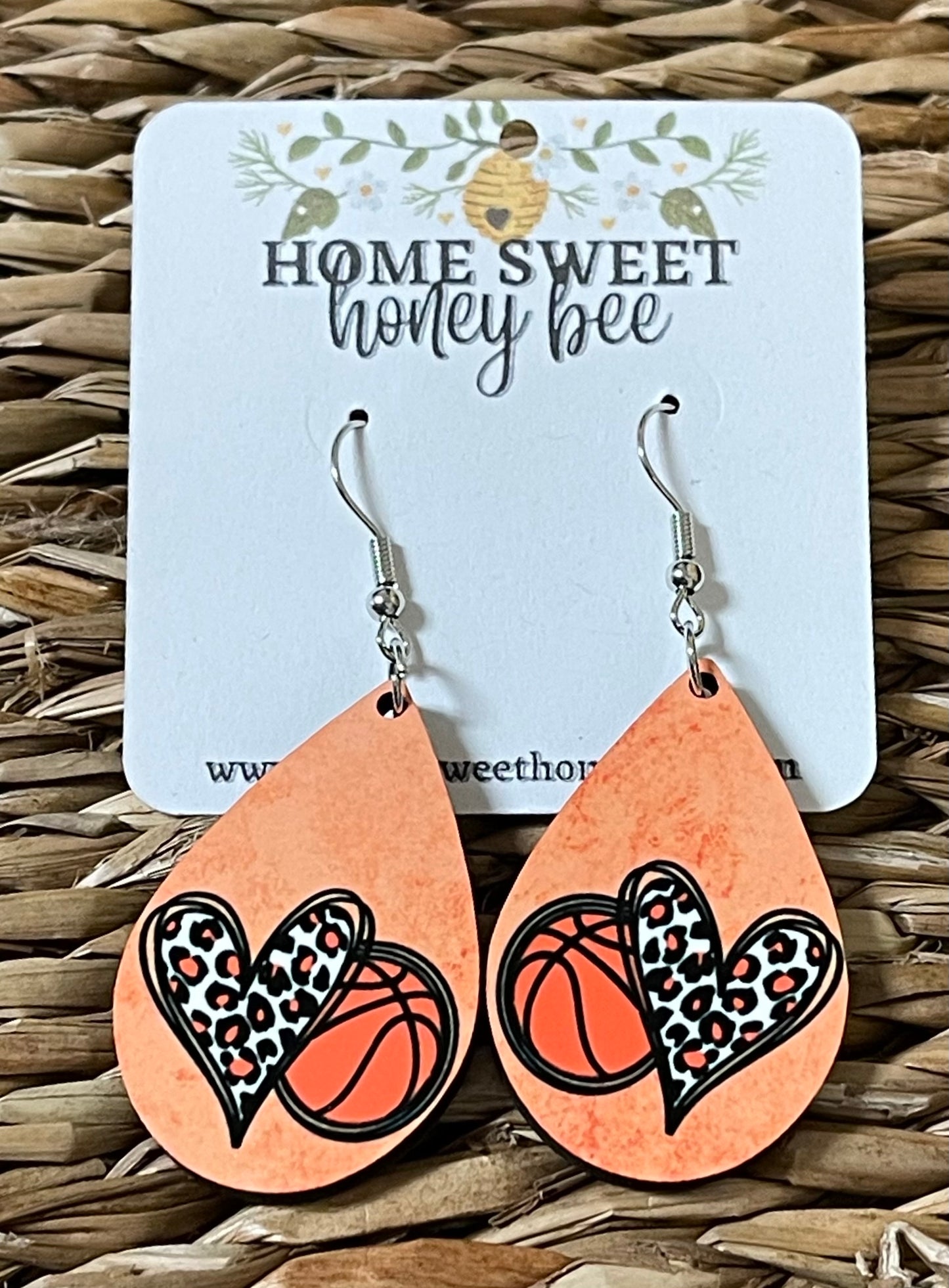 Basketball Teardrop Earrings