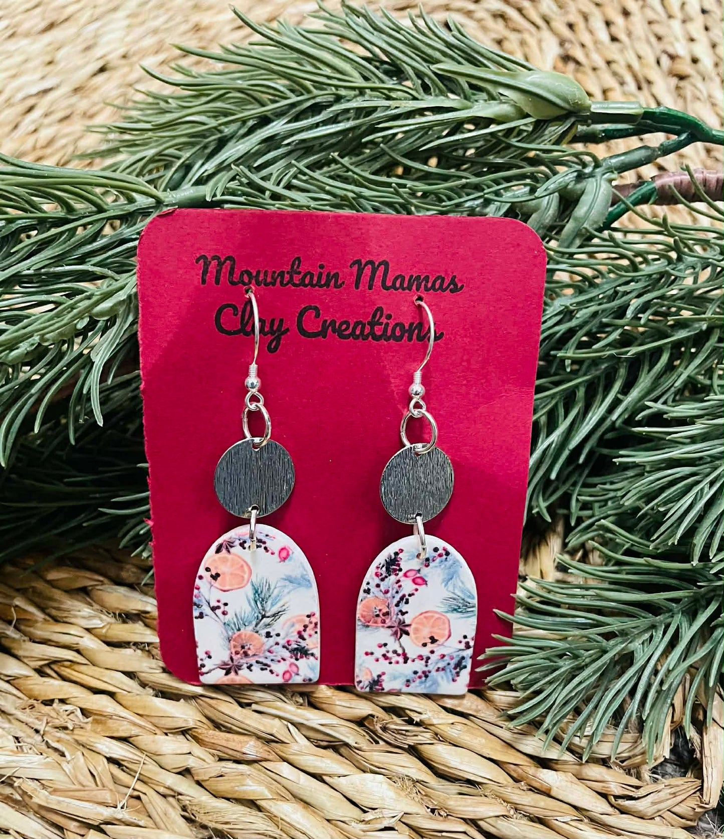 Clay Citrus Dangle Earrings