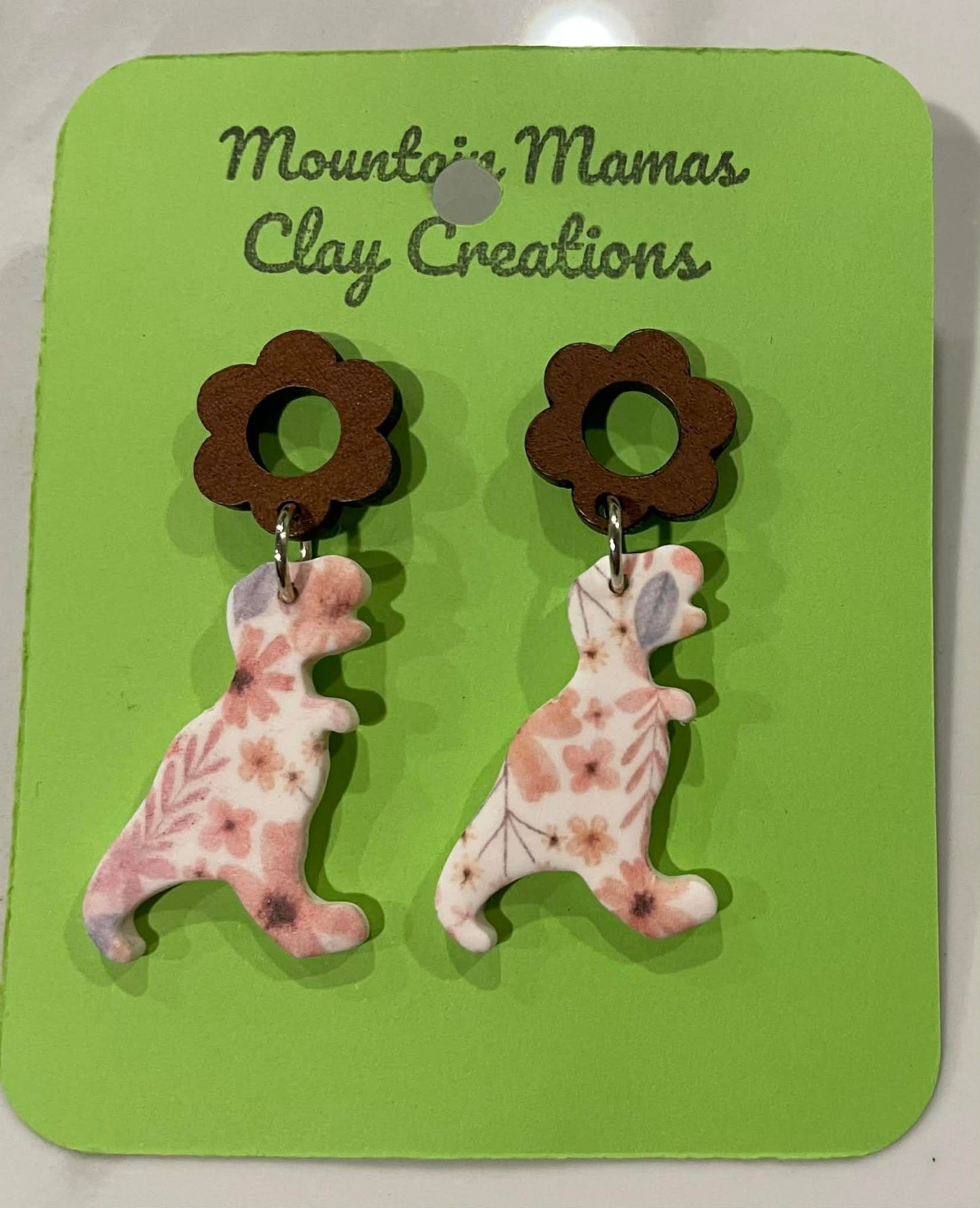 Crazy Daisy Dino Clay Earrings