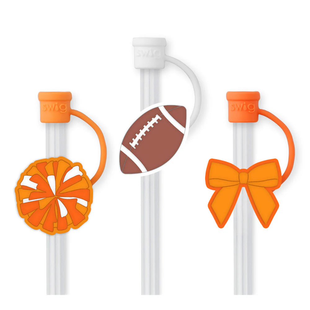 SWIG WE'VE GOT SPIRIT ORANGE Straw Topper Set