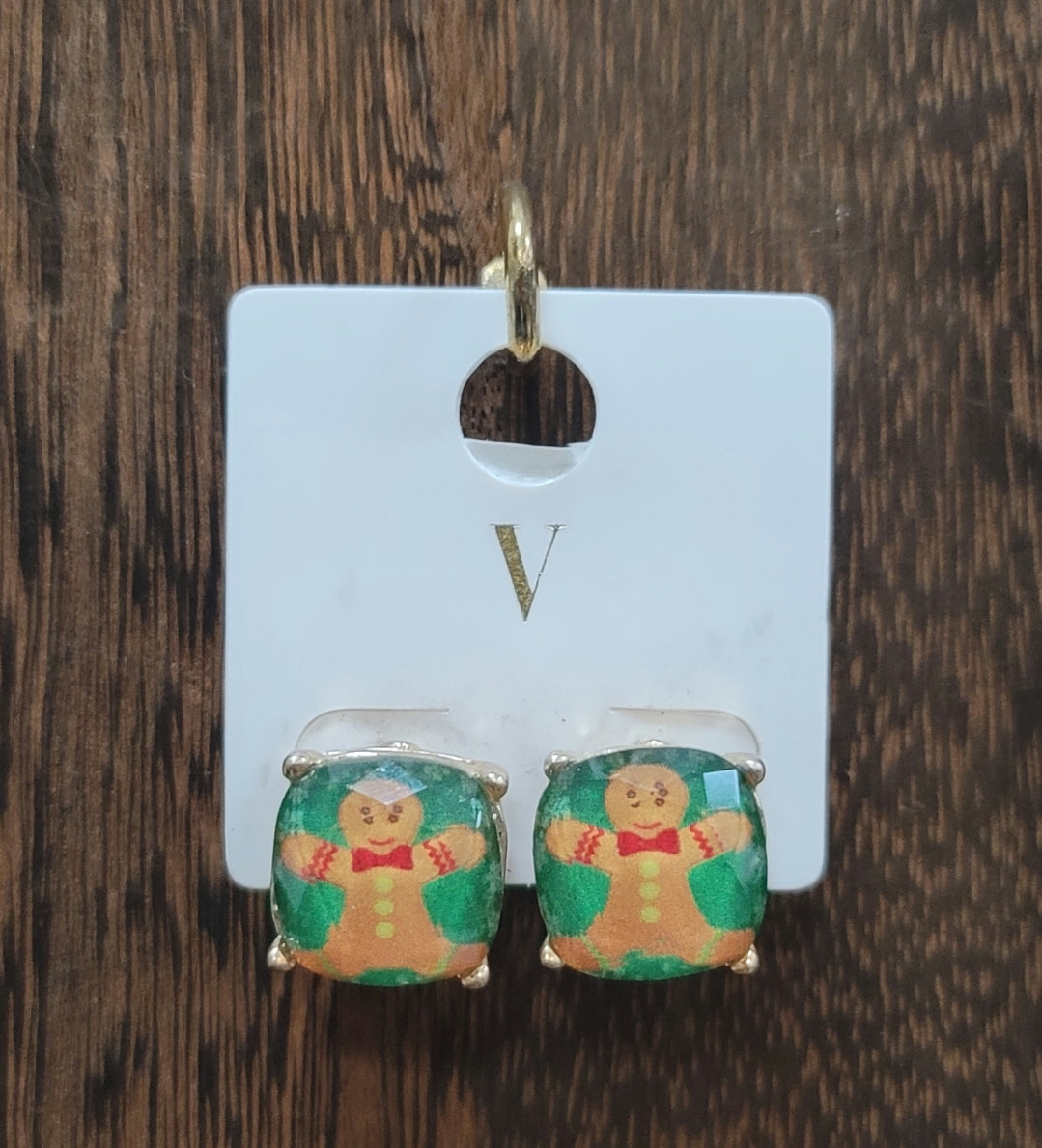 Gingerbread Pillow Stud Earrings