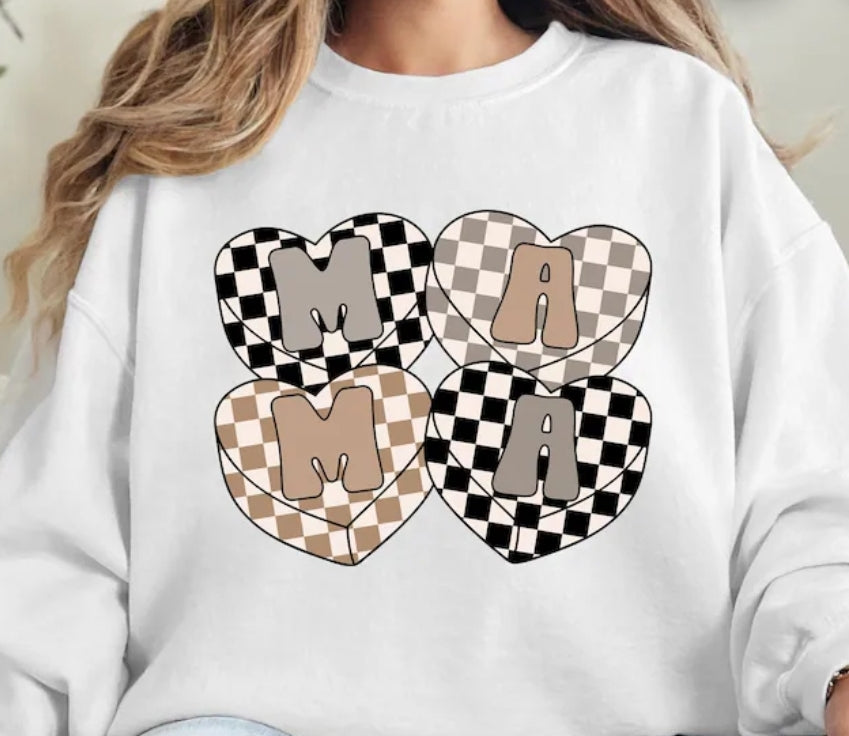 Mama Checkered Hearts (PREORDER)