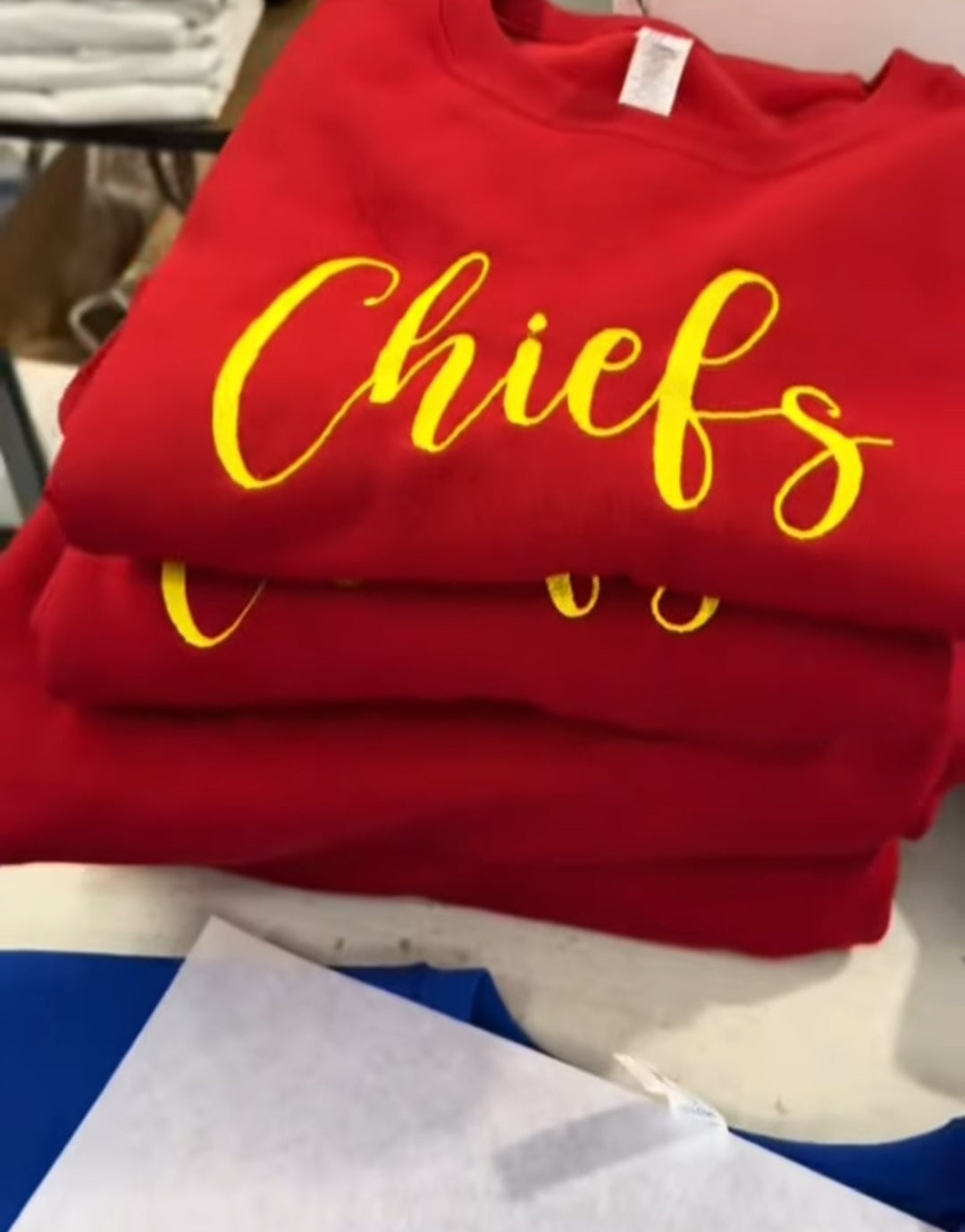 Embroidered Side Bow School Spirit Sweatshirt