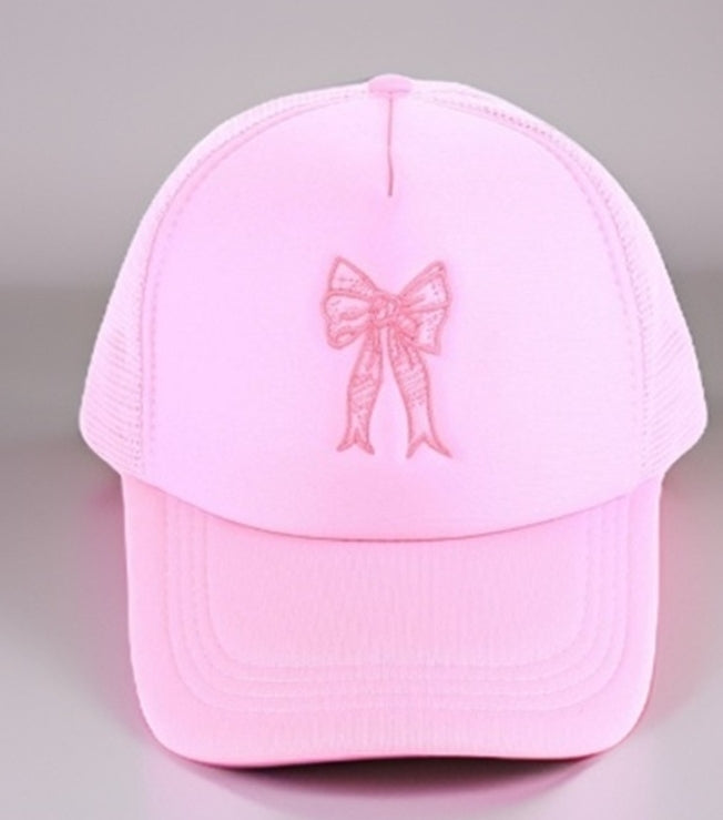 Coquette Bow Embroidery Tucker Hat