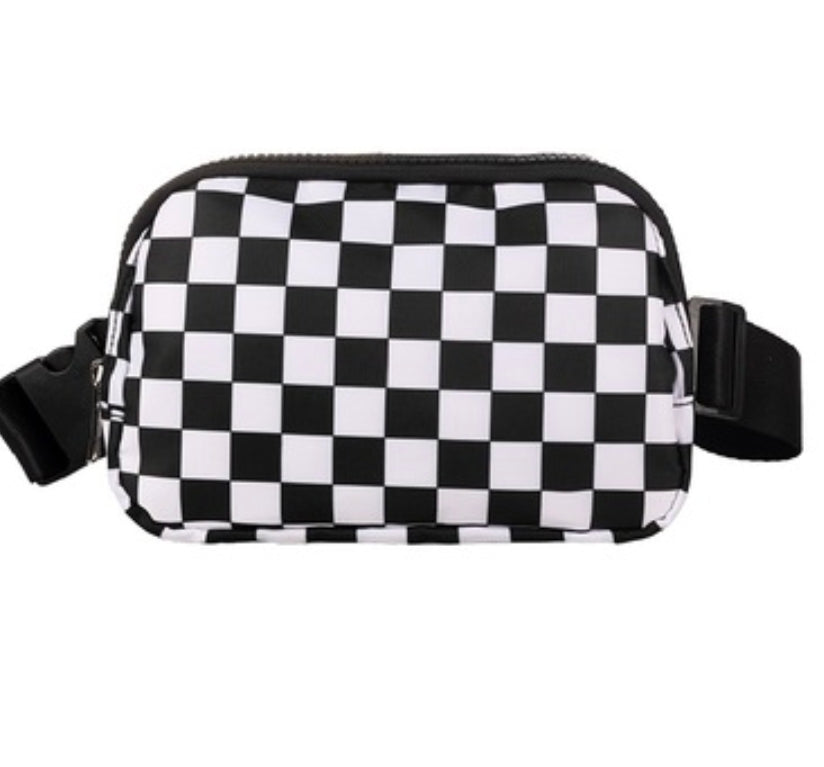 Small Checkered Belt Bag