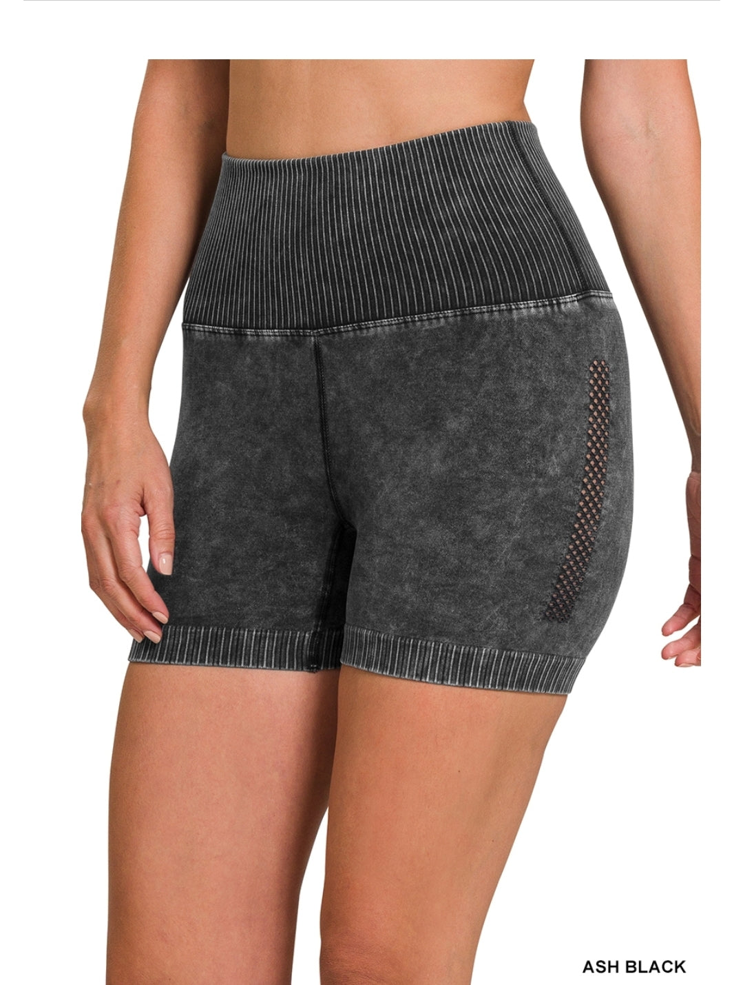 Washed Seamless High Waist Shorts