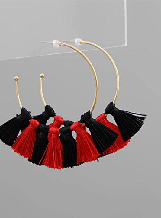 College Color Tassel Hoops(PREORDER)