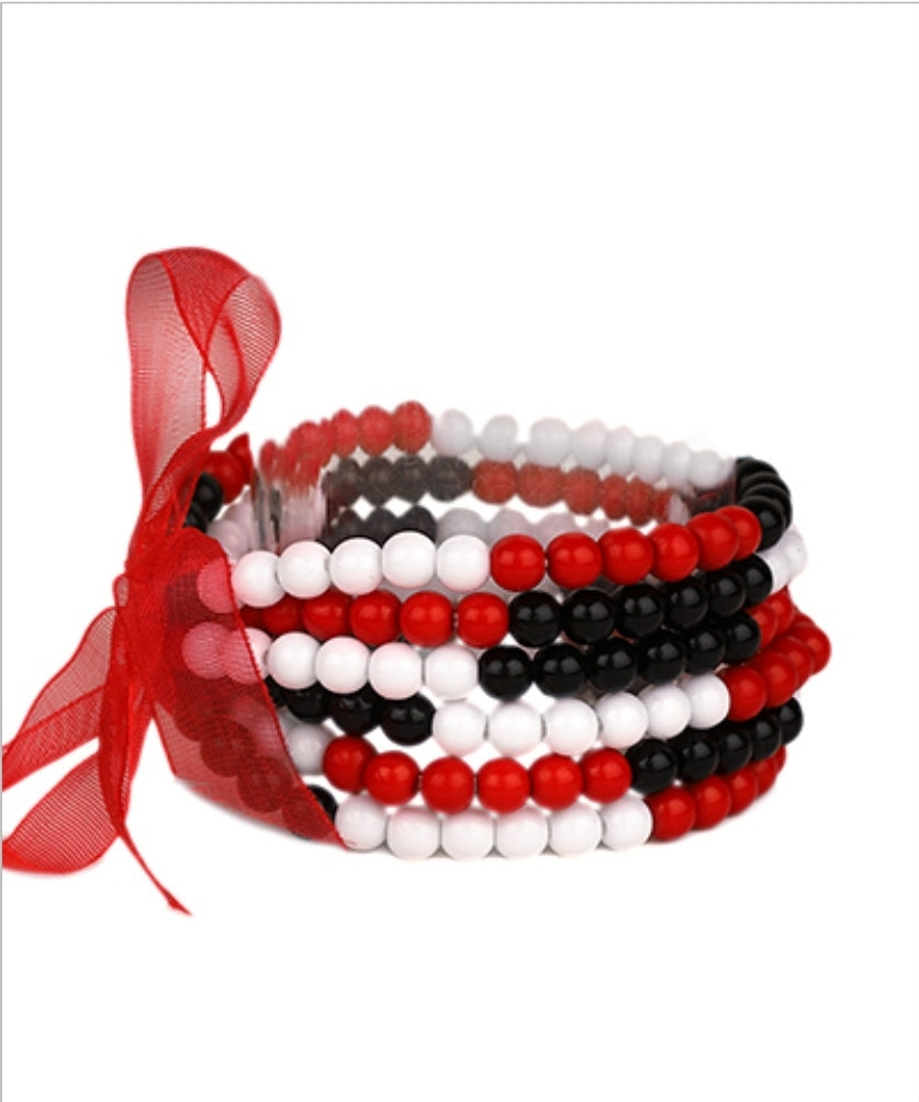 Gameday: 6 Row Bead Stackable Bracelet(PREORDER)