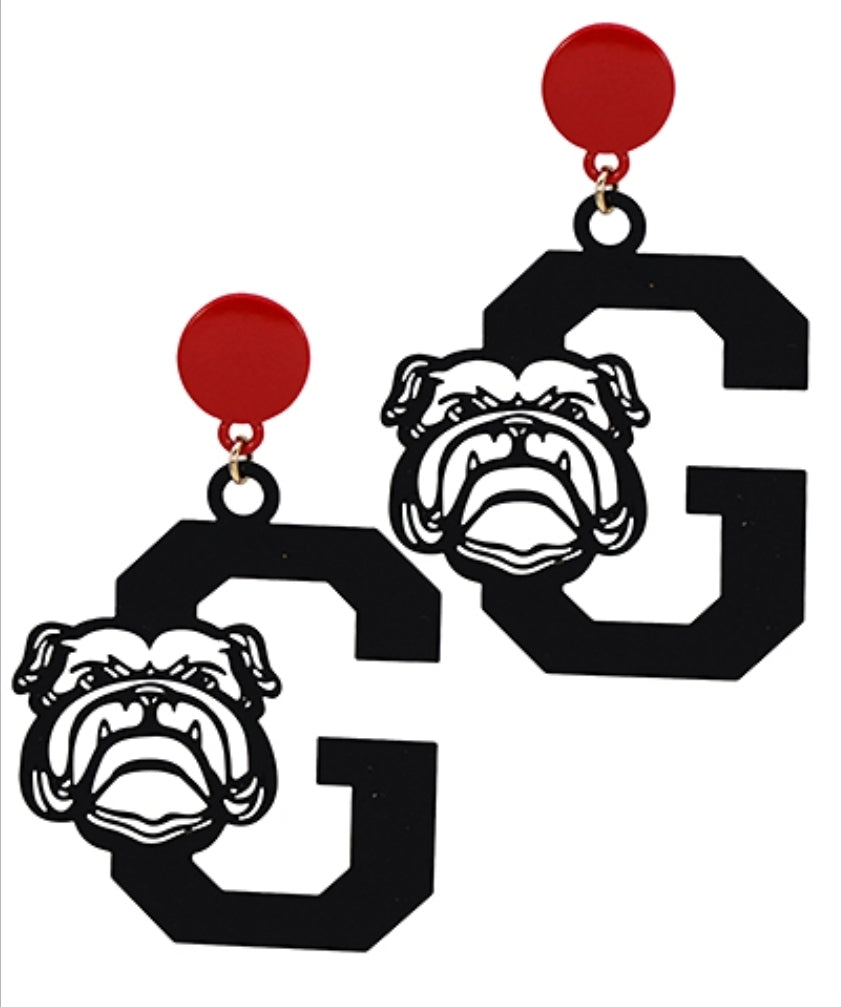 "G" & Filigree Bulldog Earrings(PREORDER)