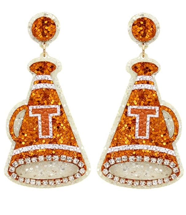 Gameday: Megaphone Glitter Earrings(PREORDER)