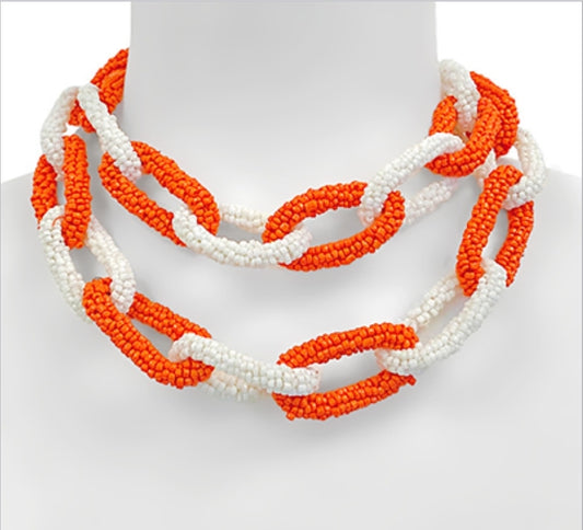 "GAME DAY" Seedbead Necklace(PREORDER)