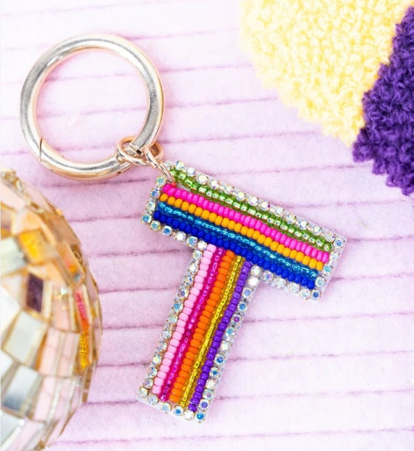 Color Your World Initial Keychain
