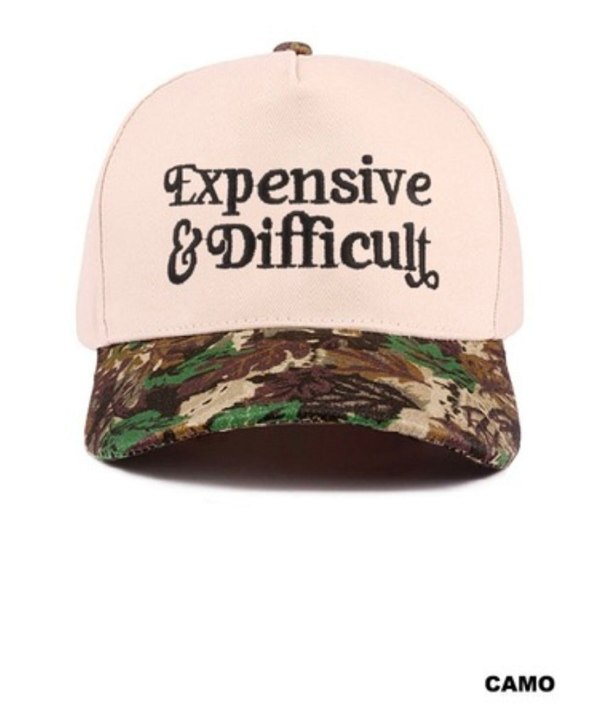 Expensive & Difficult Embroidered Trucker Hat