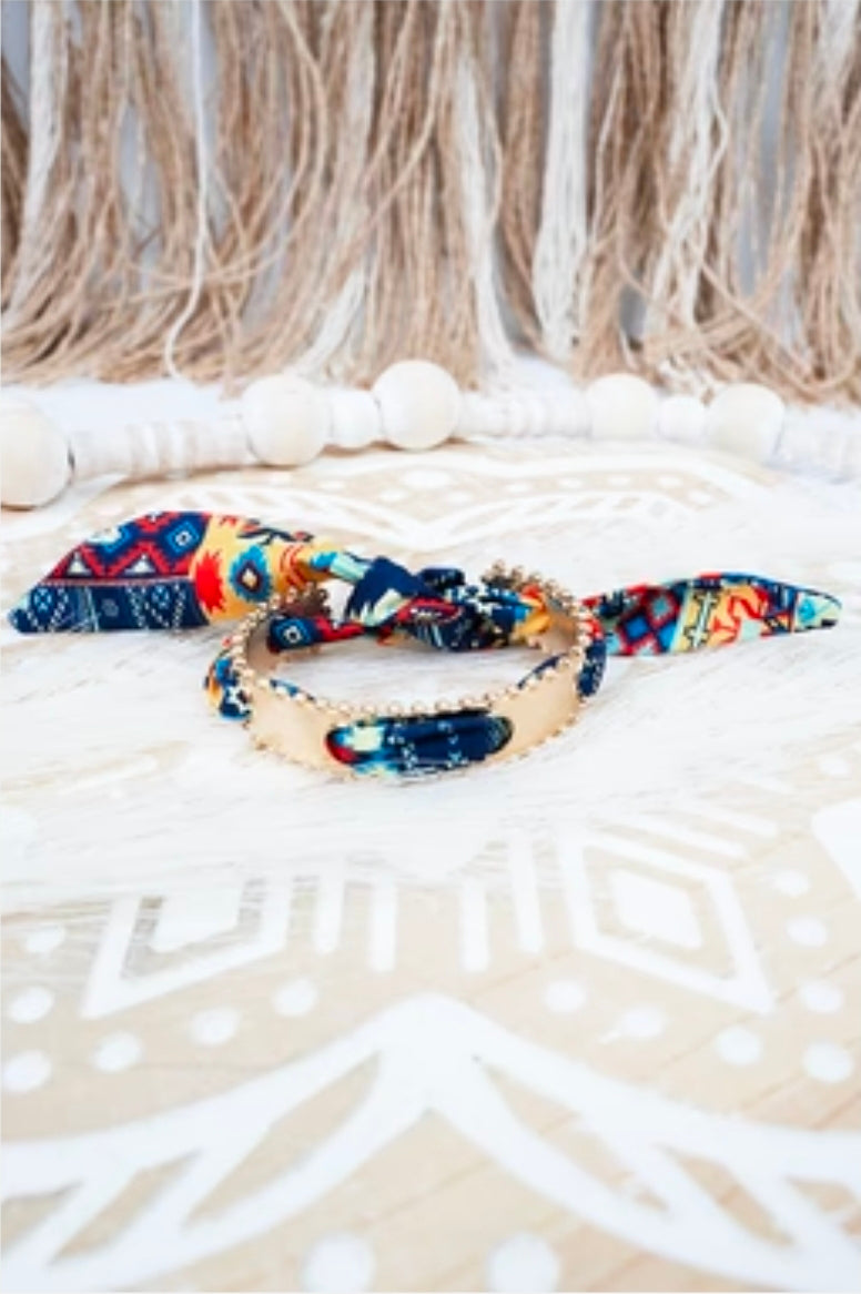 Twist Scarf Goldtone Cuff Bracelet