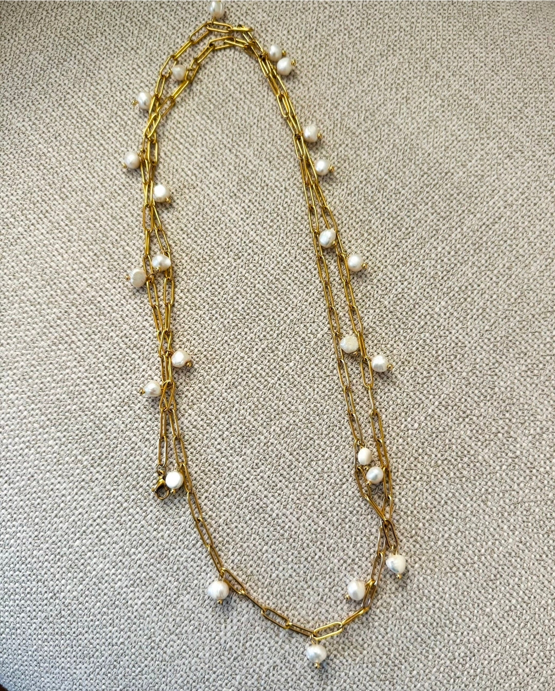 BLAKELEY-LONG PEARL BEAD NECKLACE