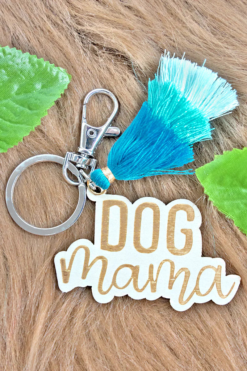 DOG MAMA OMBRE TASSEL KEYCHAIN