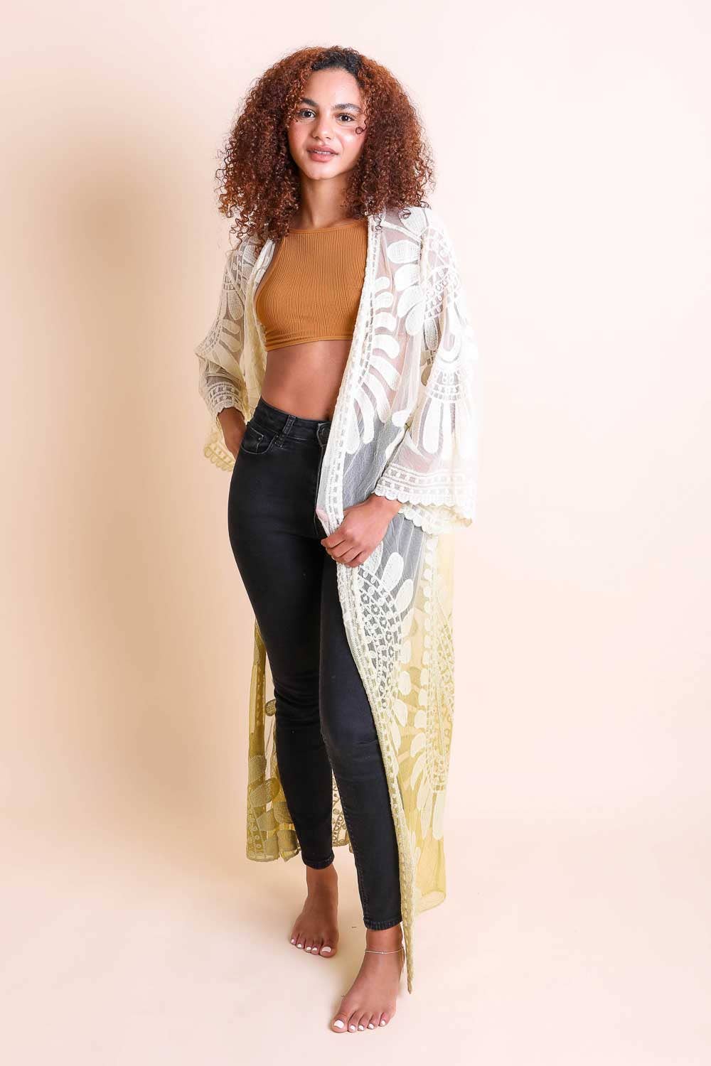 Ombre Lace Kimono Cardigan - Resort Wear Essential 🌼