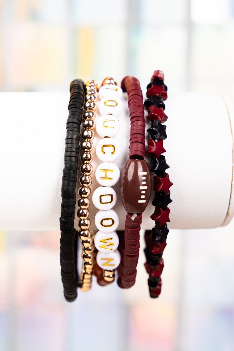 'TOUCHDOWN' BEADED BRACELET SET