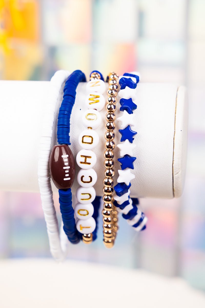 'TOUCHDOWN' BEADED BRACELET SET