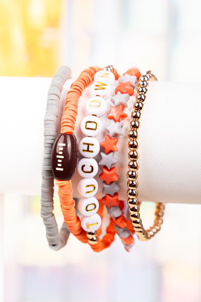 'TOUCHDOWN' BEADED BRACELET SET