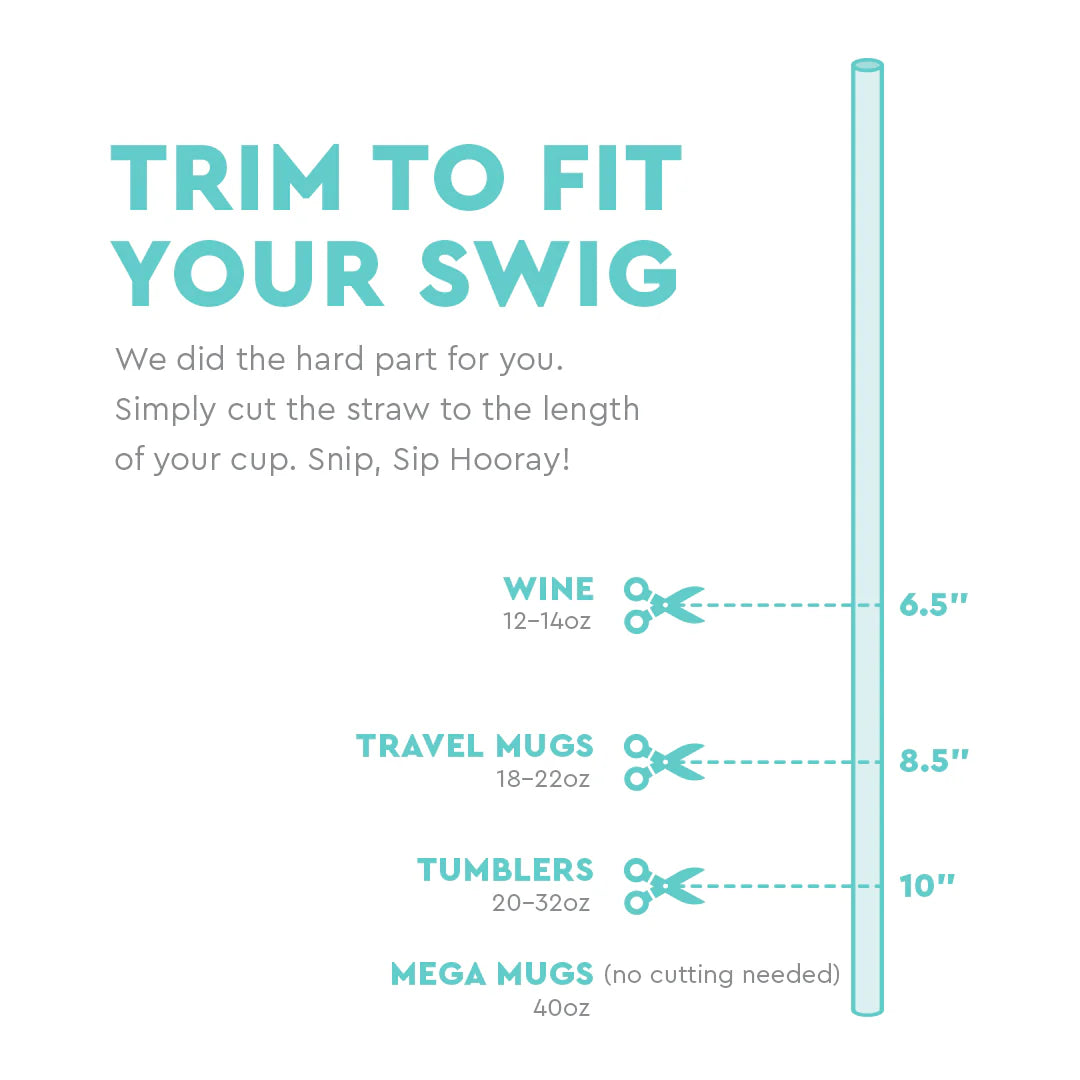 SWIG WE'VE GOT SPIRIT ORANGE Straw Topper Set