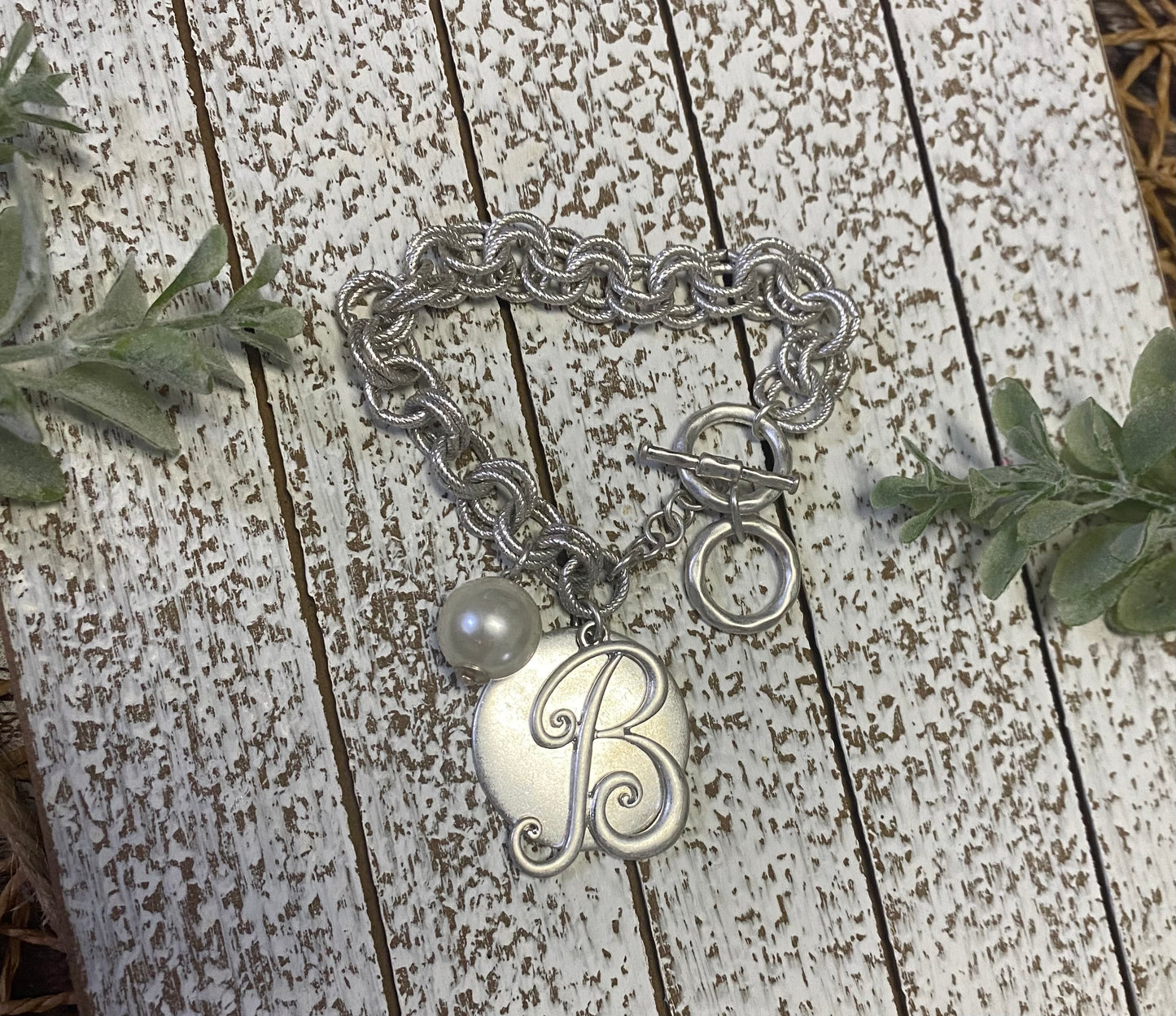 Chain Link Initial Bracelet