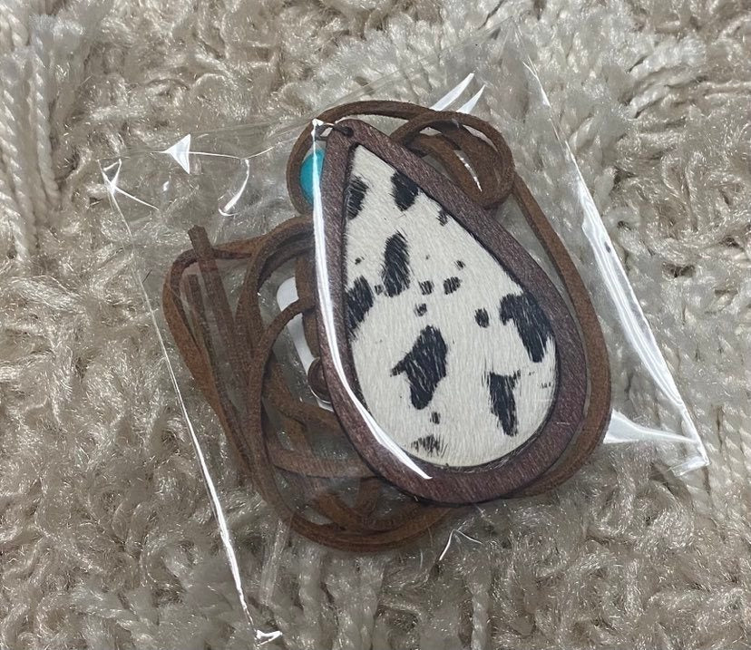 Wooden Teardrop Necklace