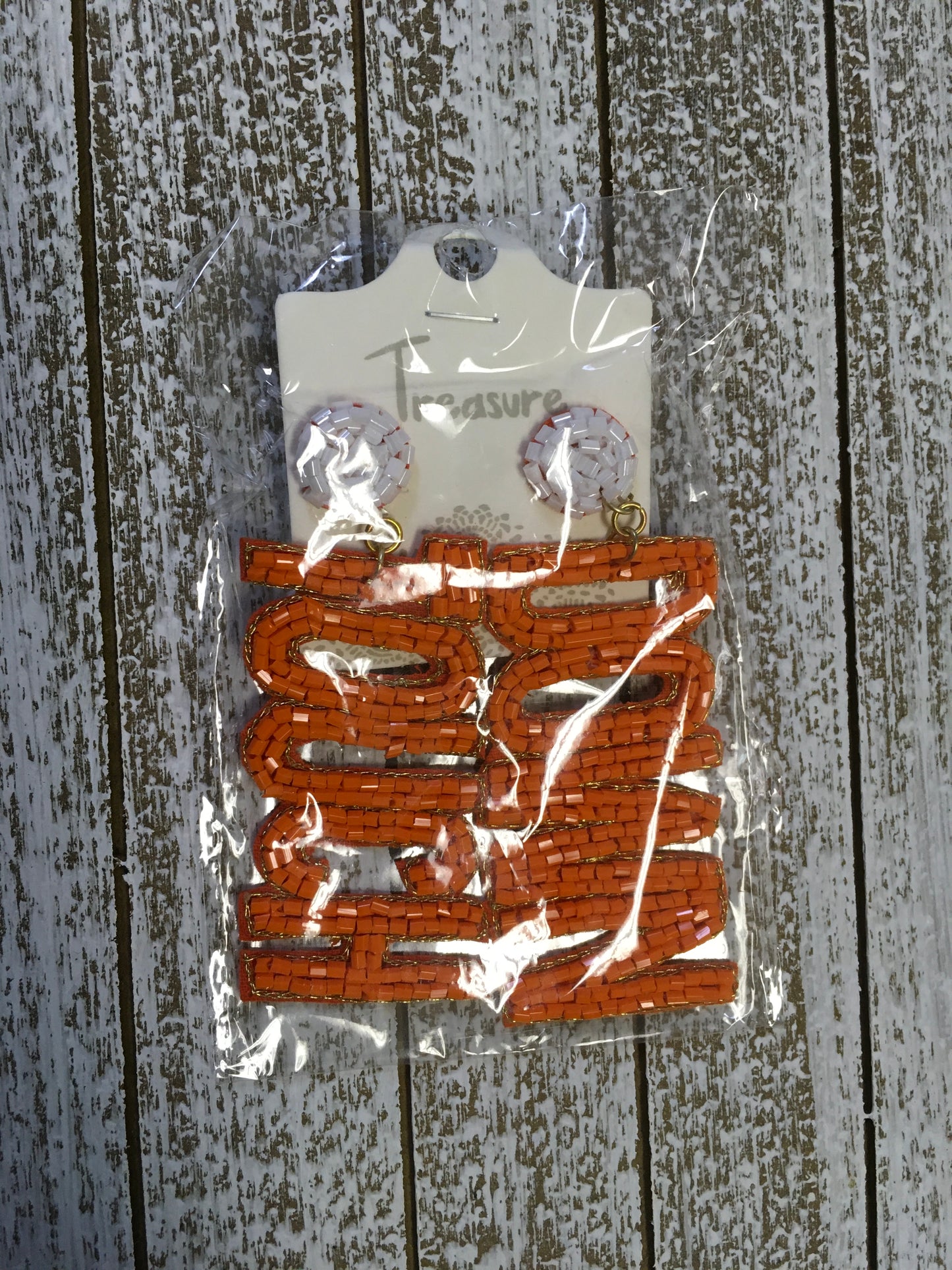 TOUCH DOWN Seed Bead Earrings